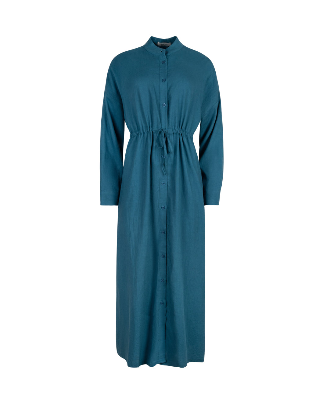 Linen Drawstring Waist Dress