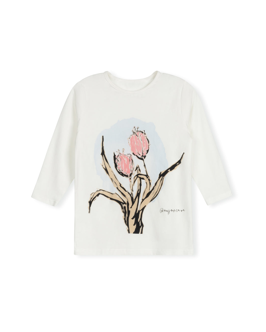 Big Flower Print Tee - Junees