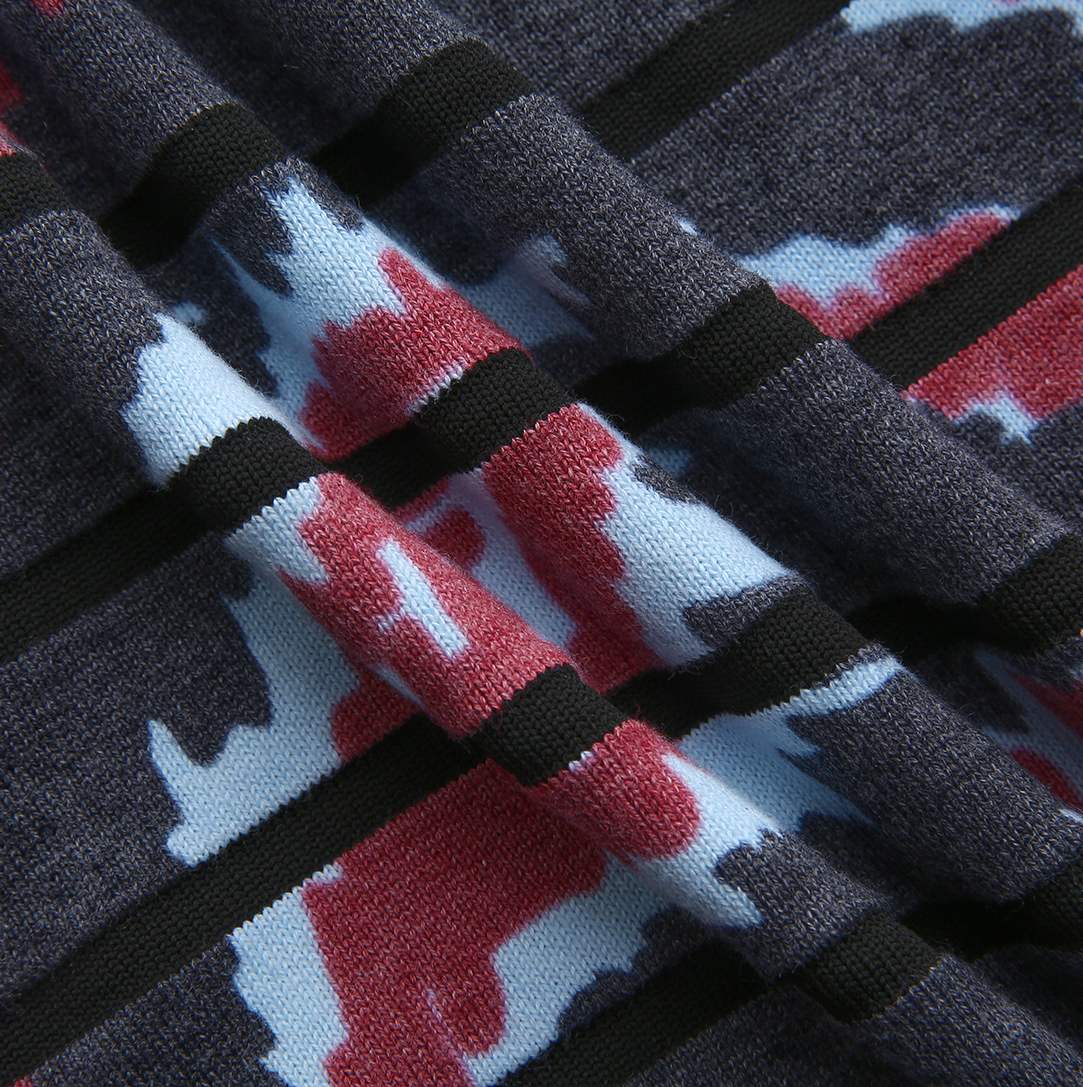Striped Floral Crewneck Sweater