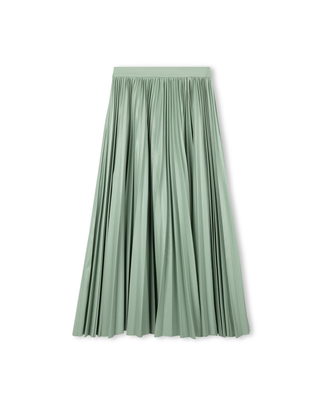 Doby Leather Pleat Skirt