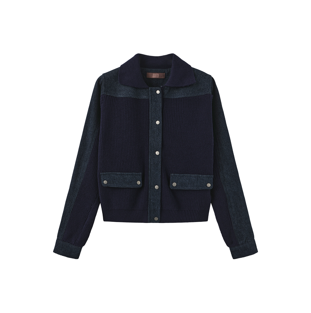 Denim Sweater Jacket