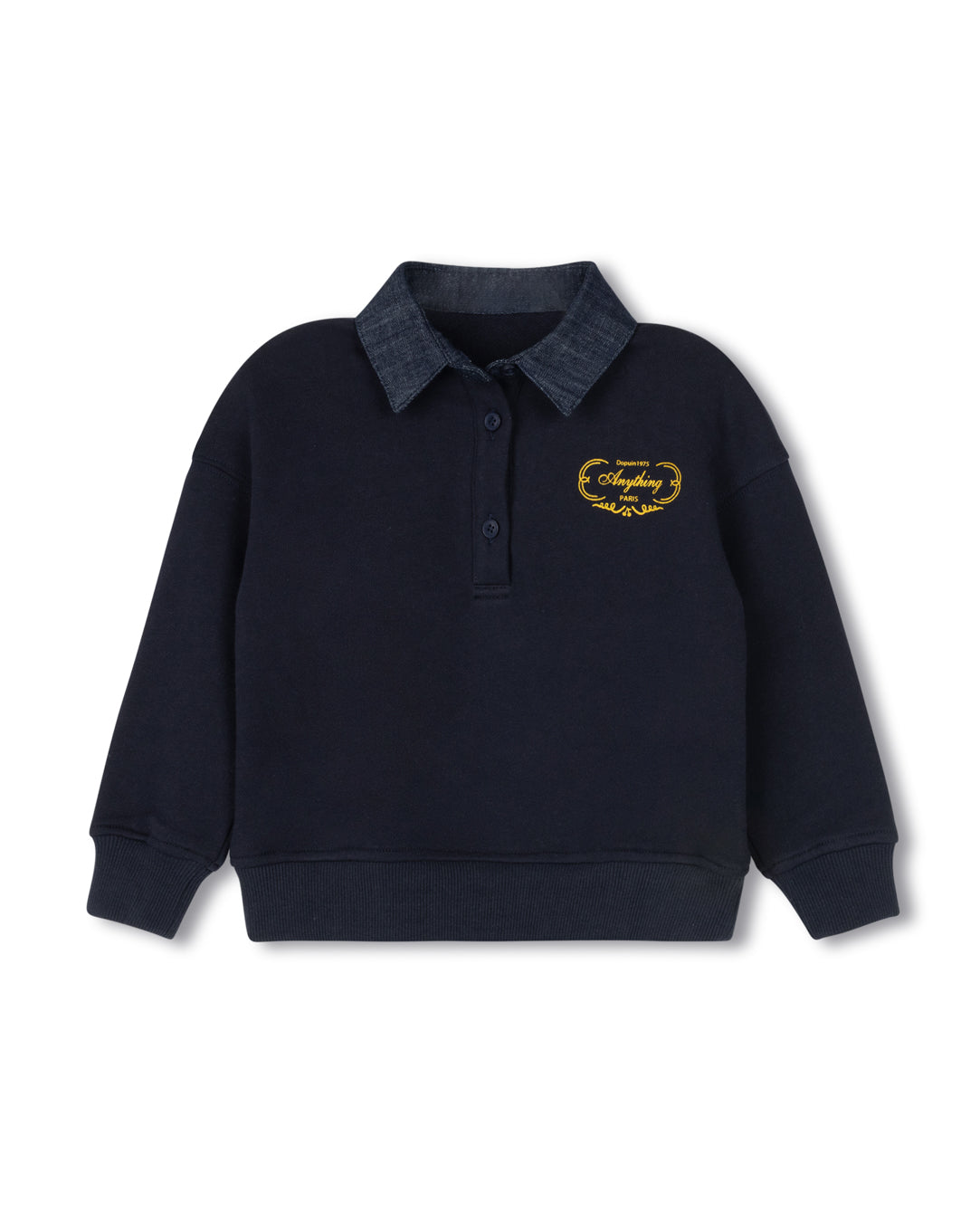 Olivia Checked Pointed Collar Sweatshirt C-20273