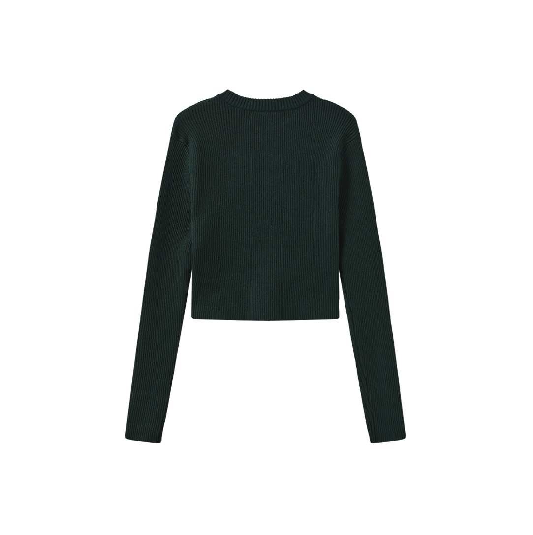 Flat Knit Detail Cardigan