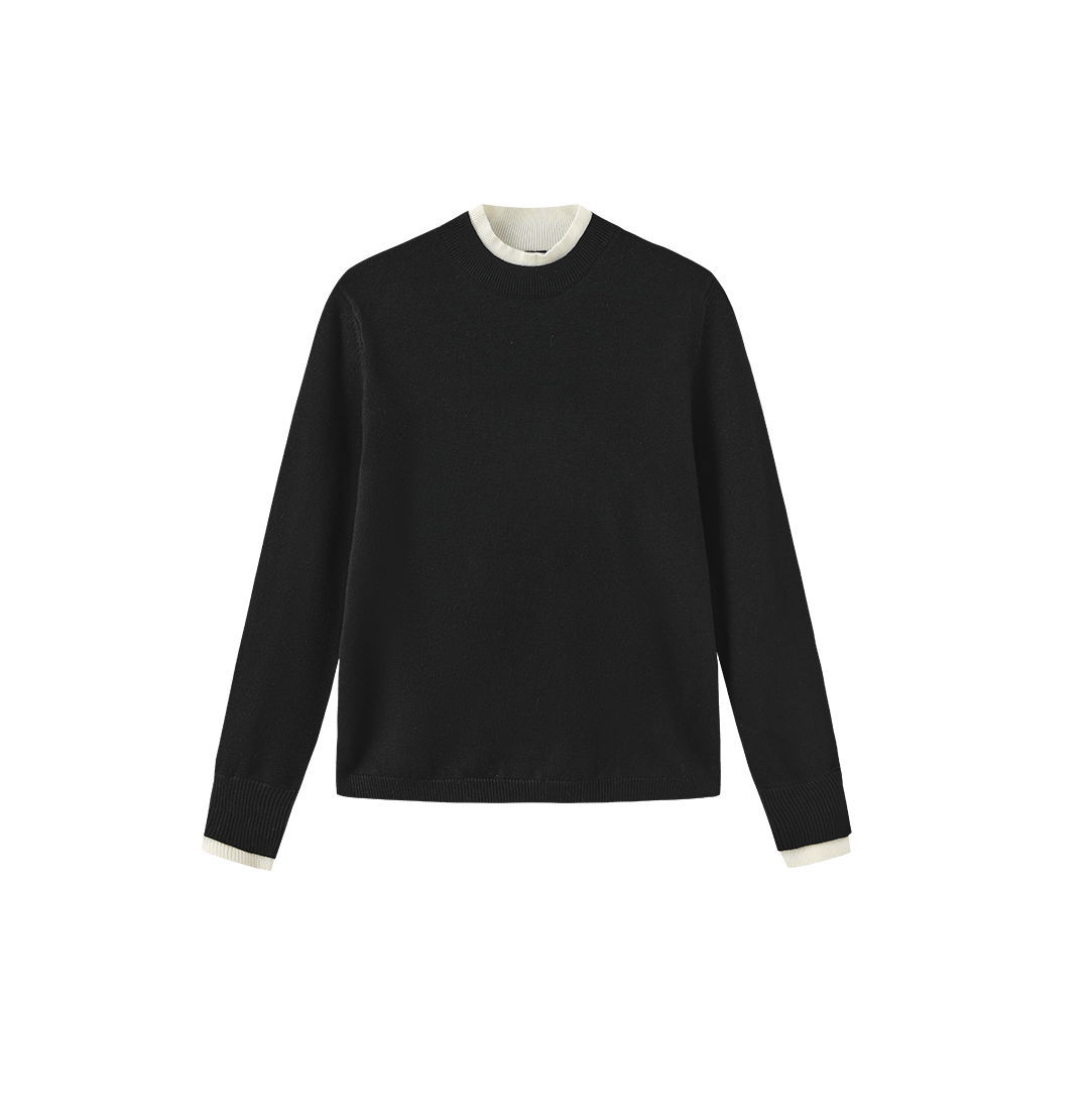 Layered Knit Crewneck
