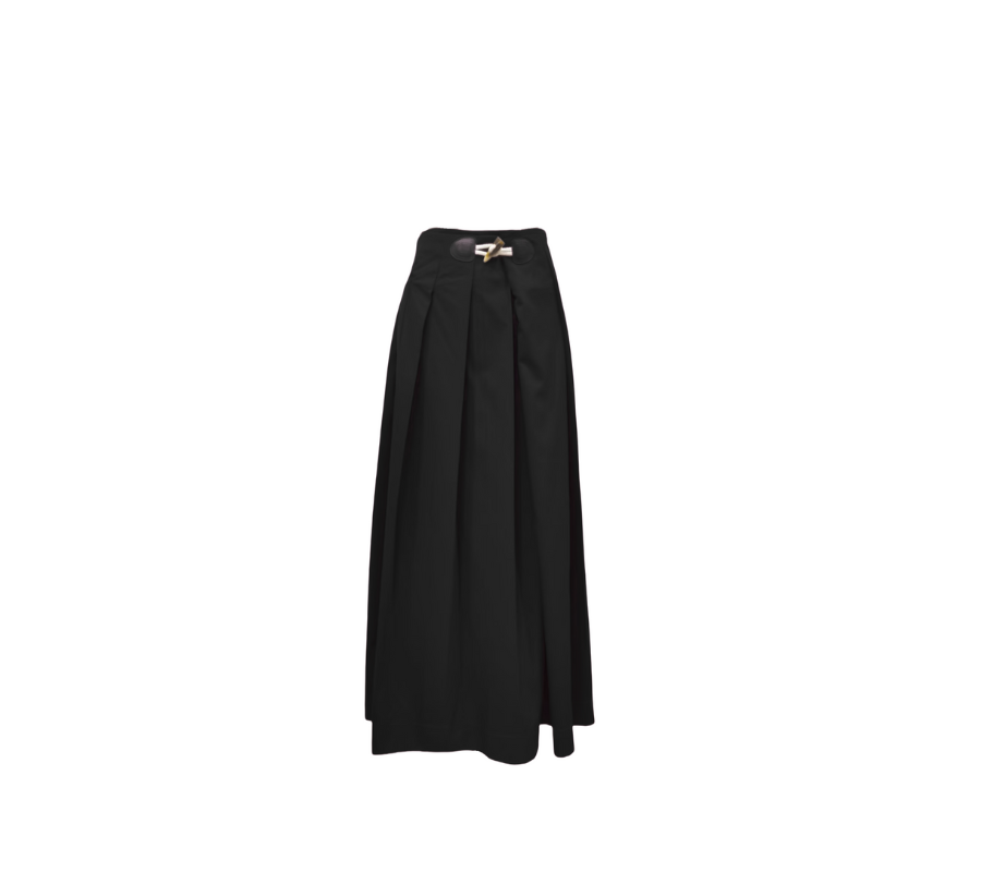 Oversized Wool Pleat Skirt - Junees