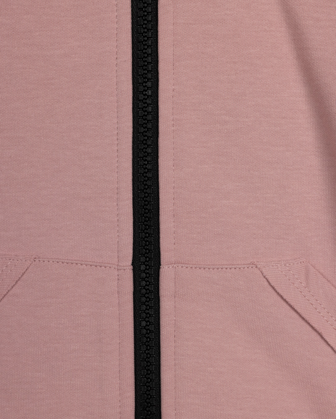 Raw Edge Zip Up Sweatshirt