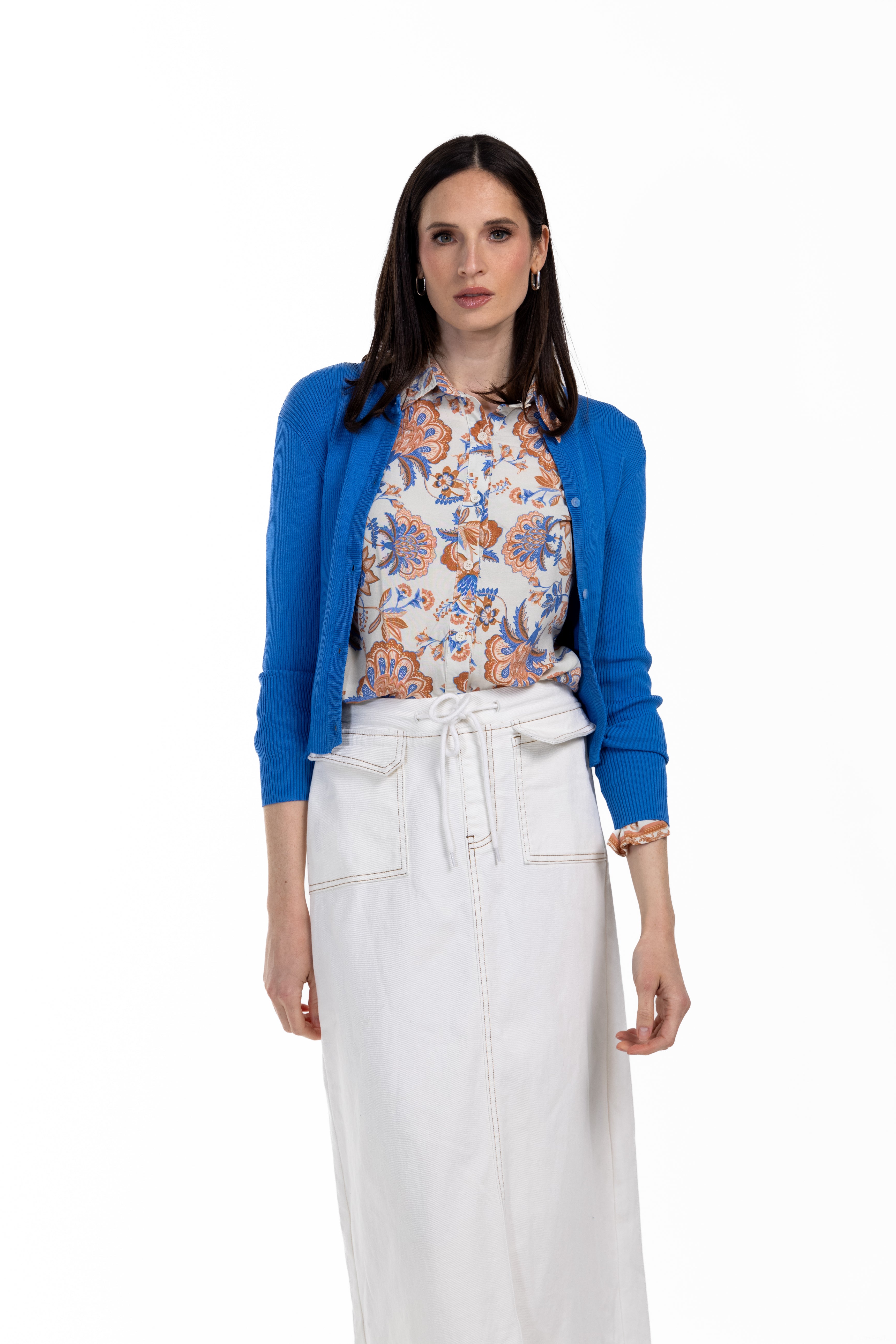 Printed Button Down W-17116