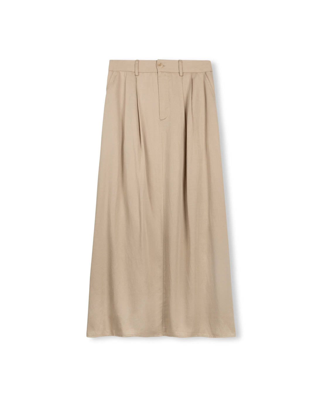 Tan Light Pleat Skirt