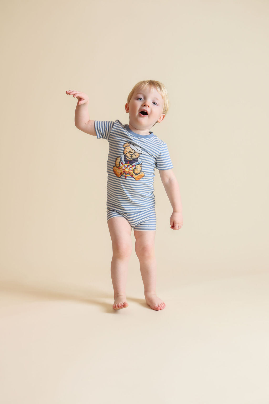 Teddy Bear Striped T-shirt Set