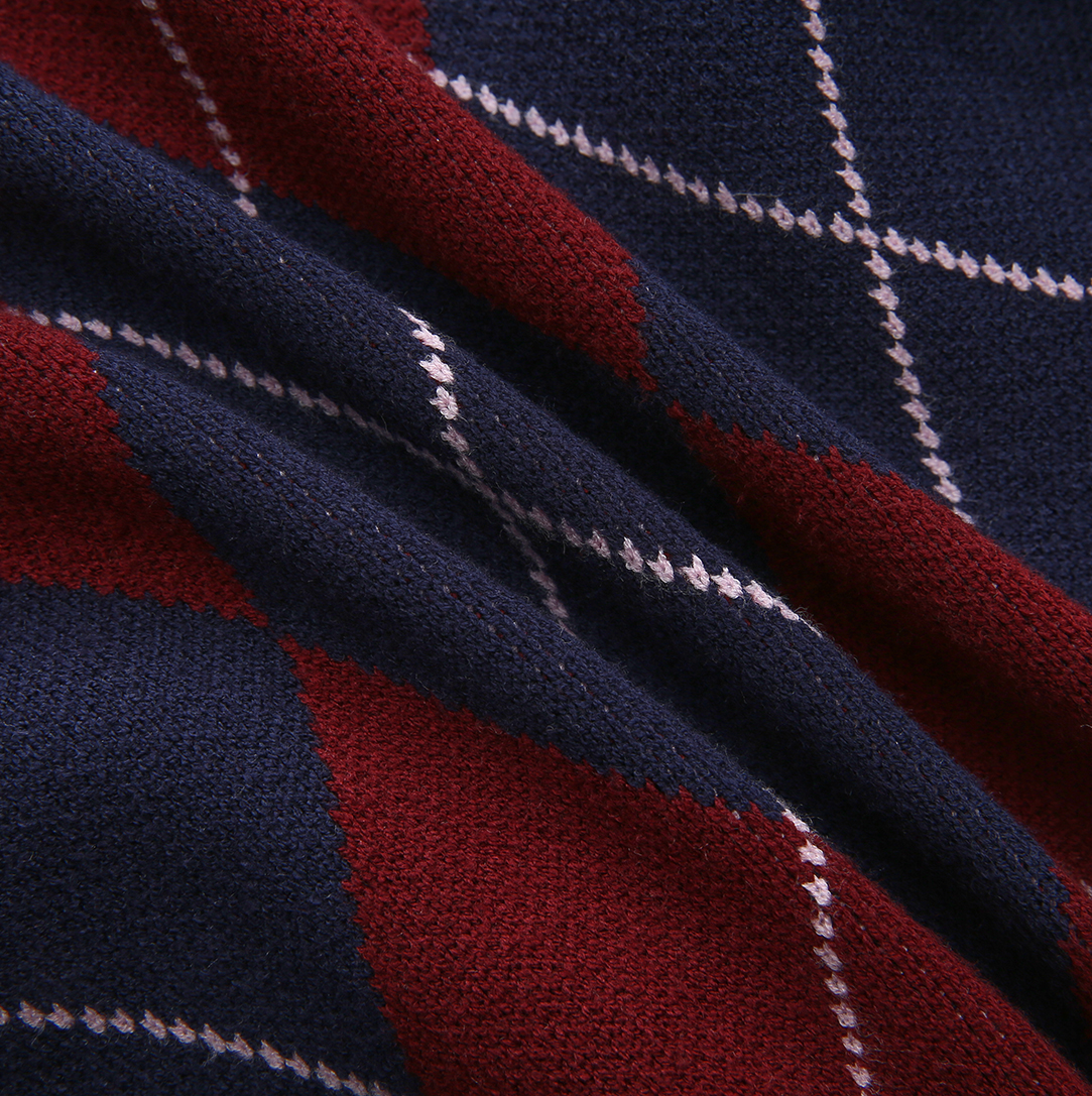 Argyle Chunky Cardigan