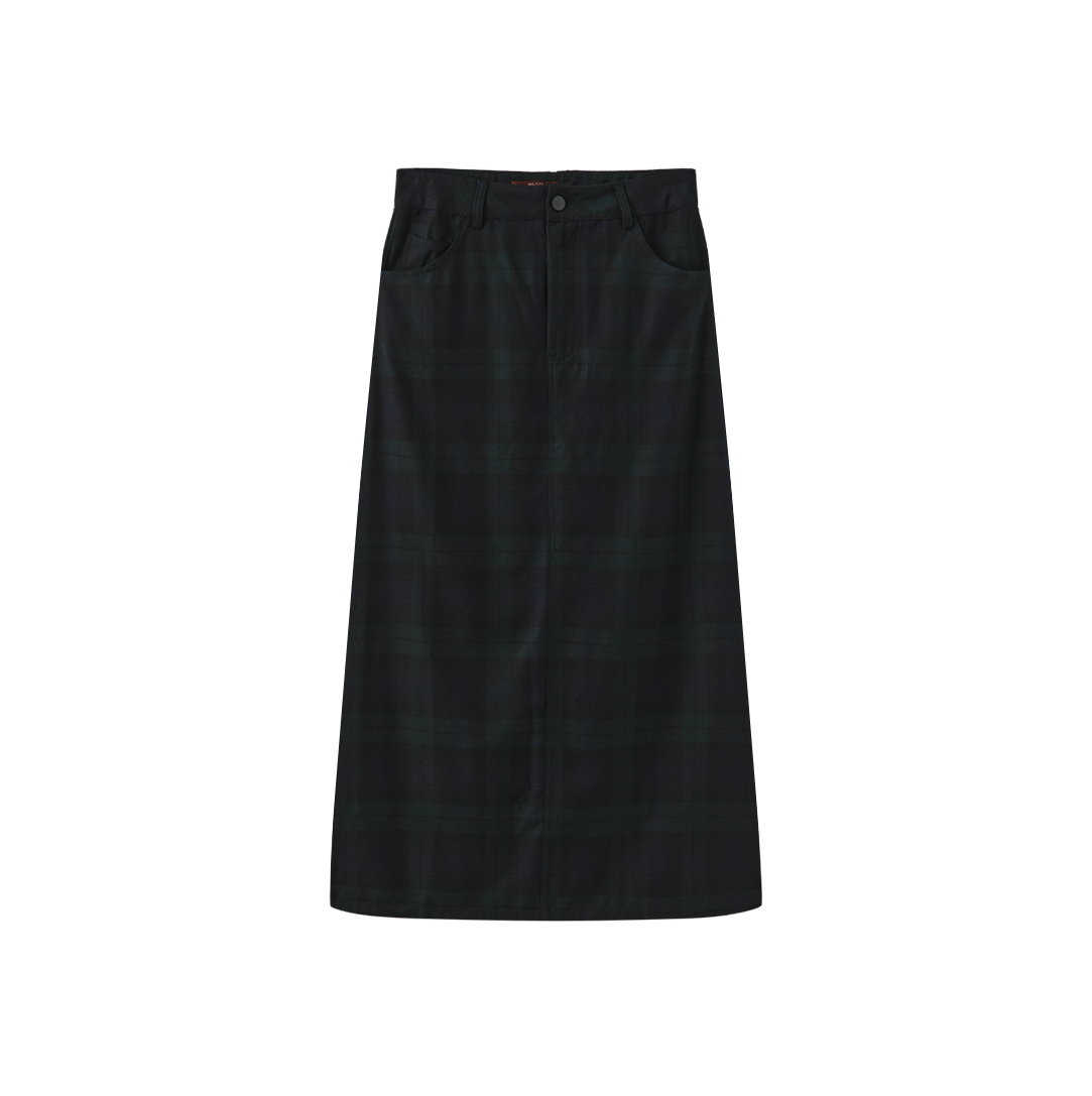 Plaid Front Fly Skirt
