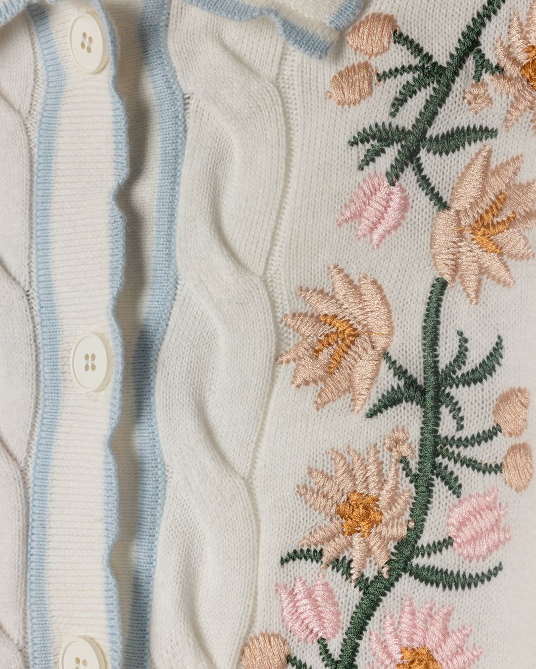 Embroidered Floral Knit Cardigan