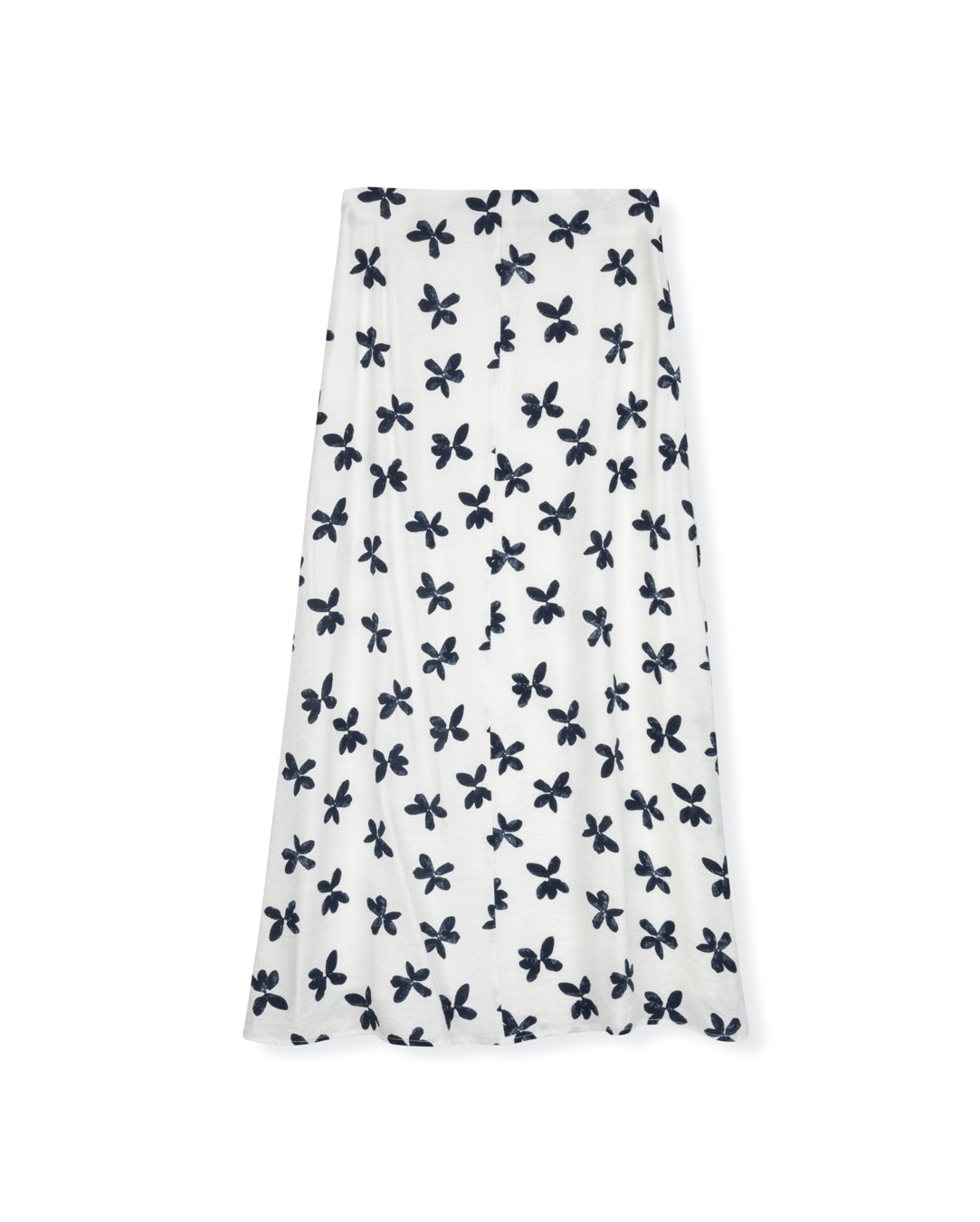 Floral Linen Straight Skirt