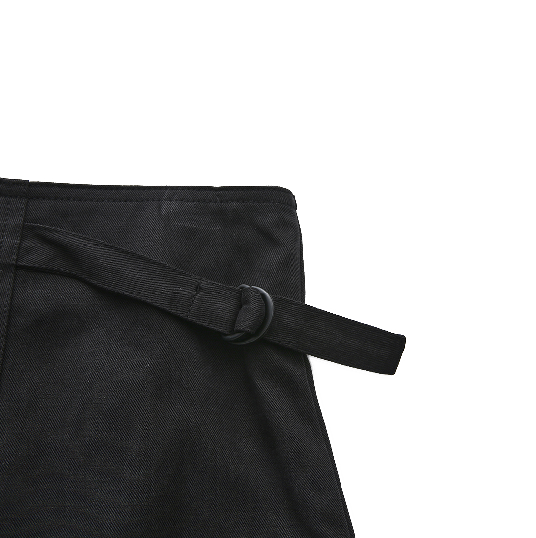 Side Buckle Denim Rings Skirt