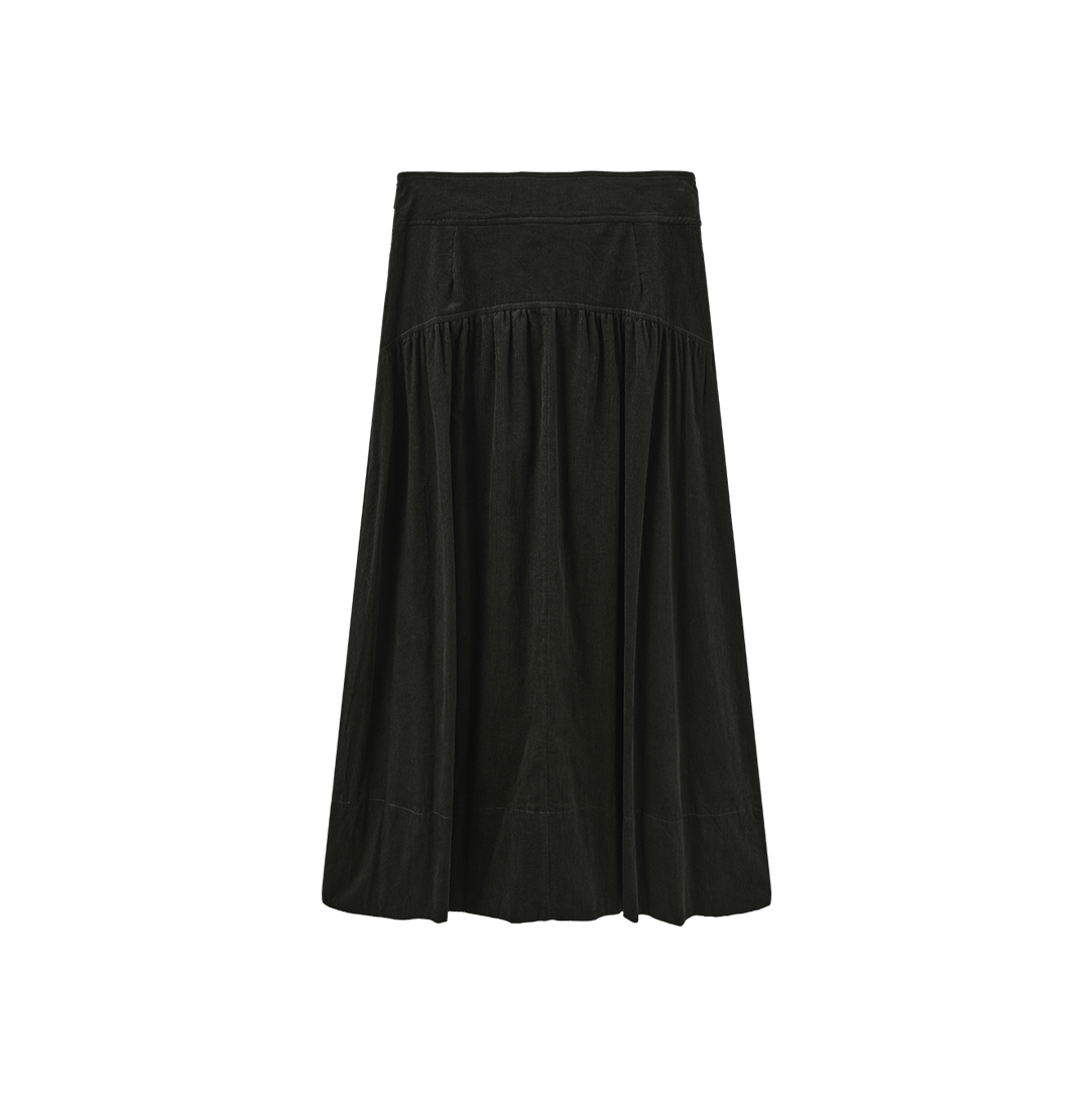 Corduroy Rounded Yolk Skirt