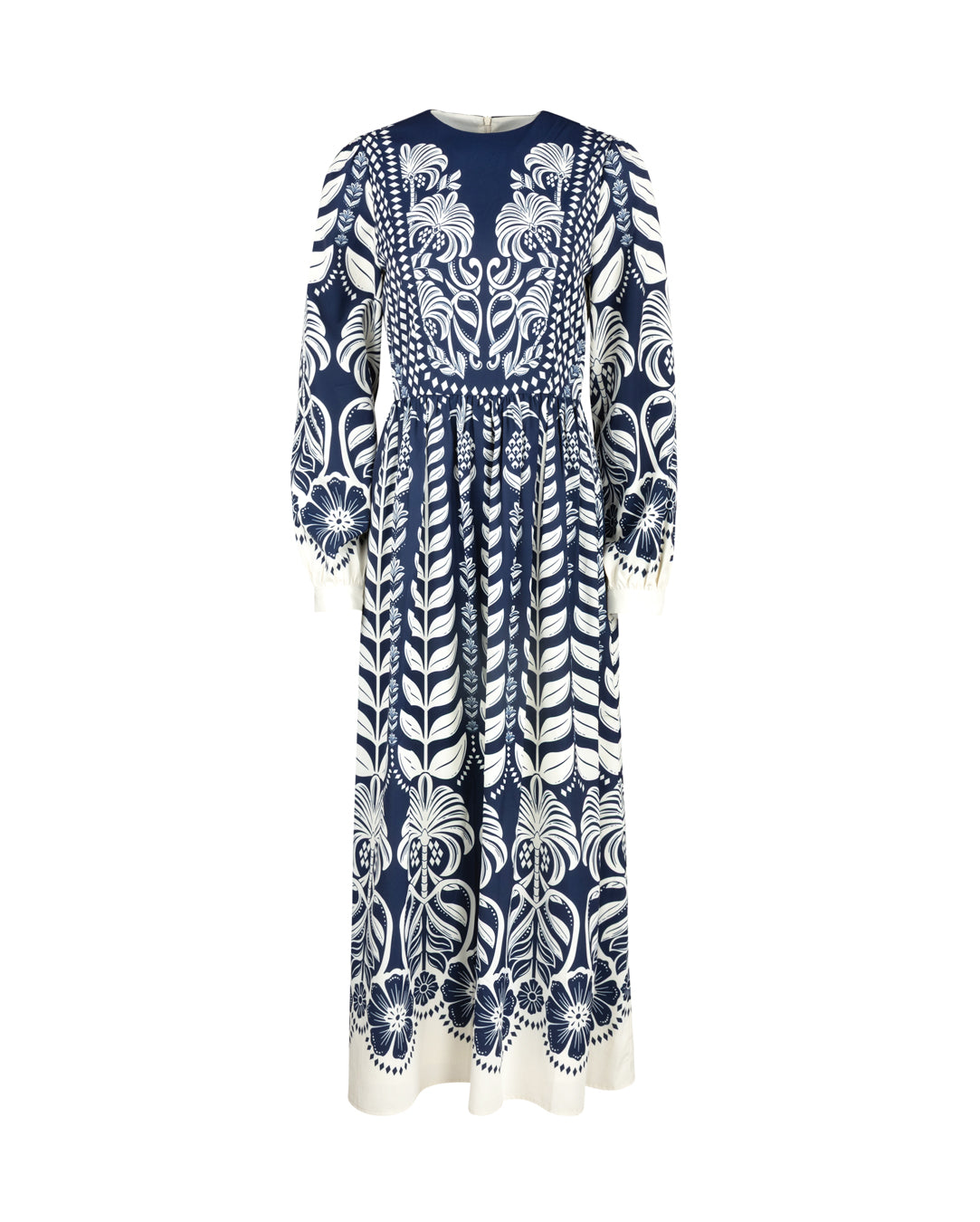 Gathered Printed Dress