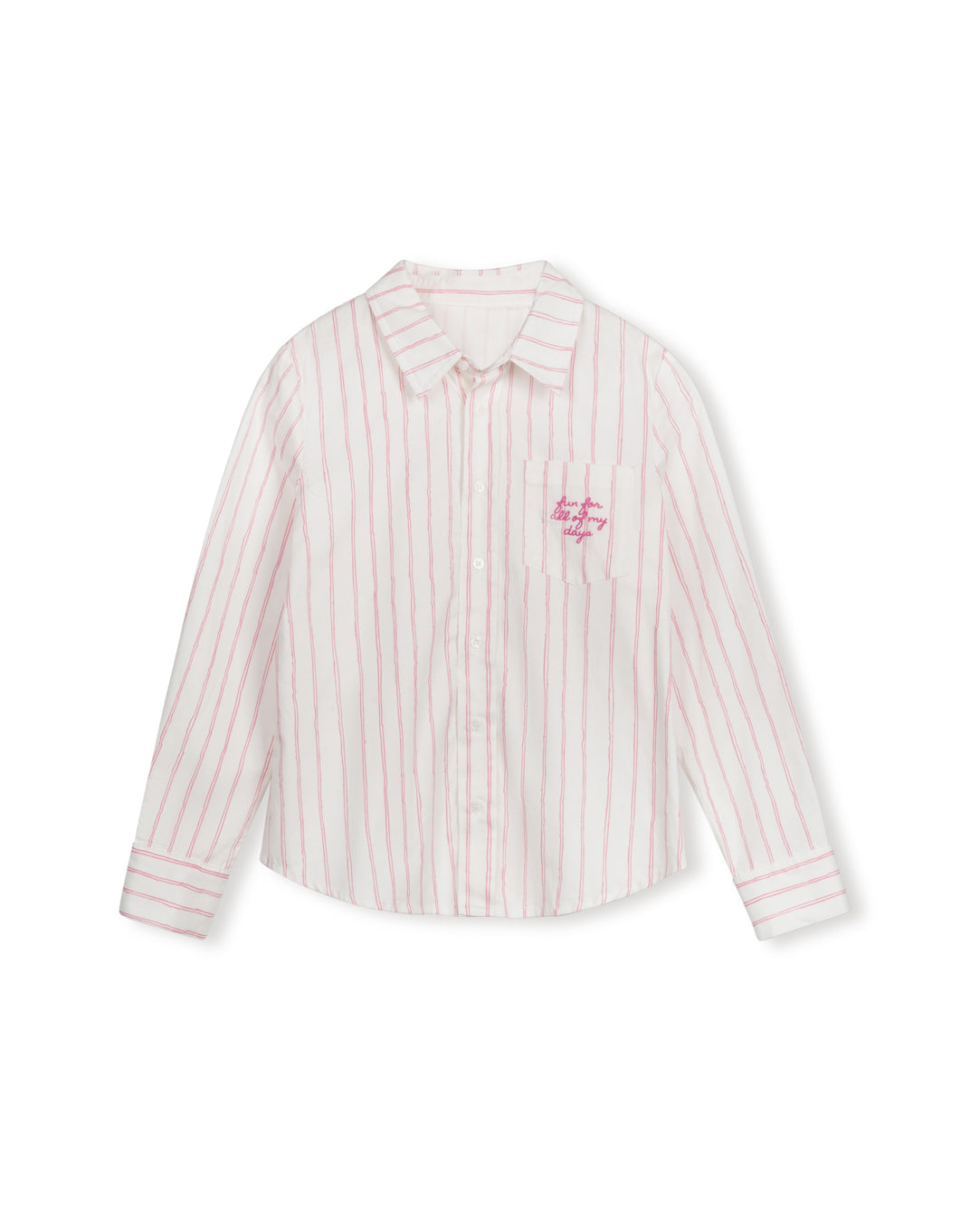 Sketch Pinstriped Embroidered Blouse