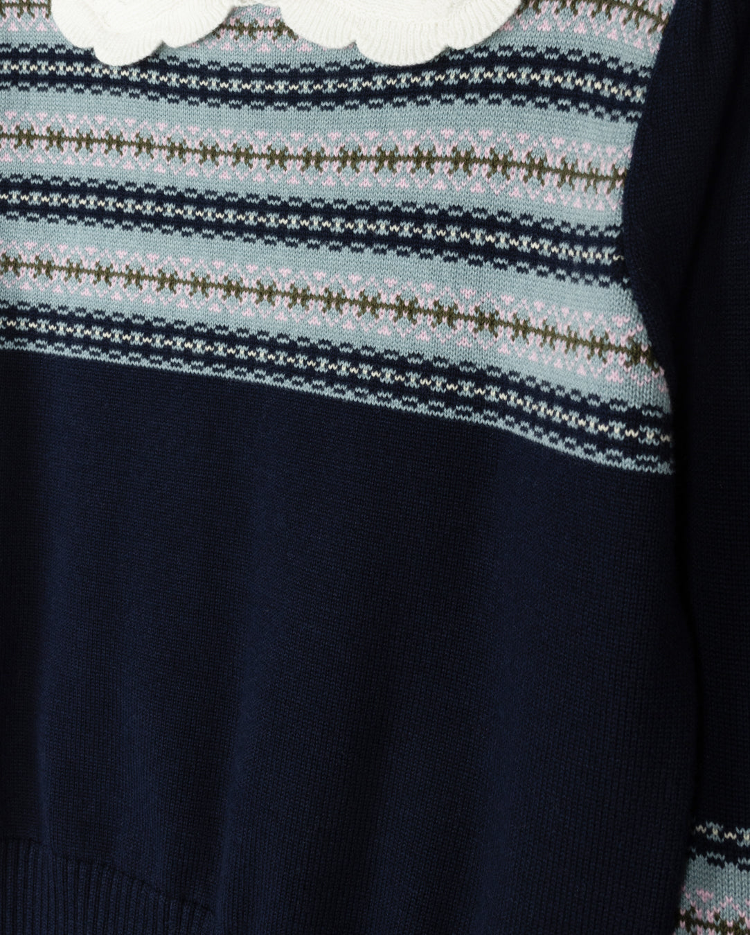 Collared Fair Isle Knit Sweater