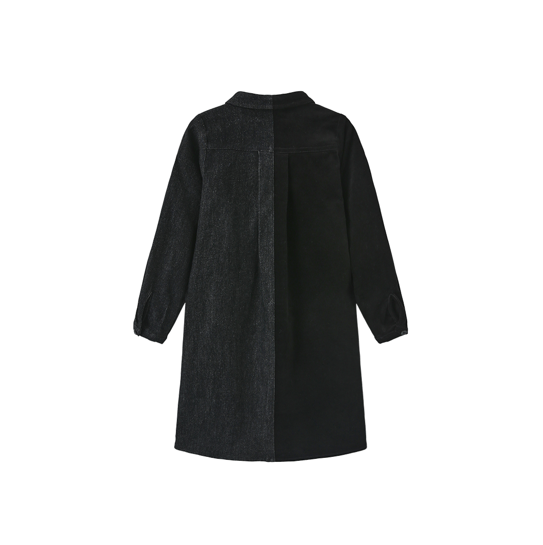 Half Corduroy Shirt Dress