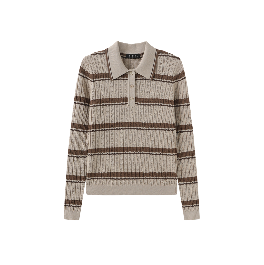 Scallop Knit Polo