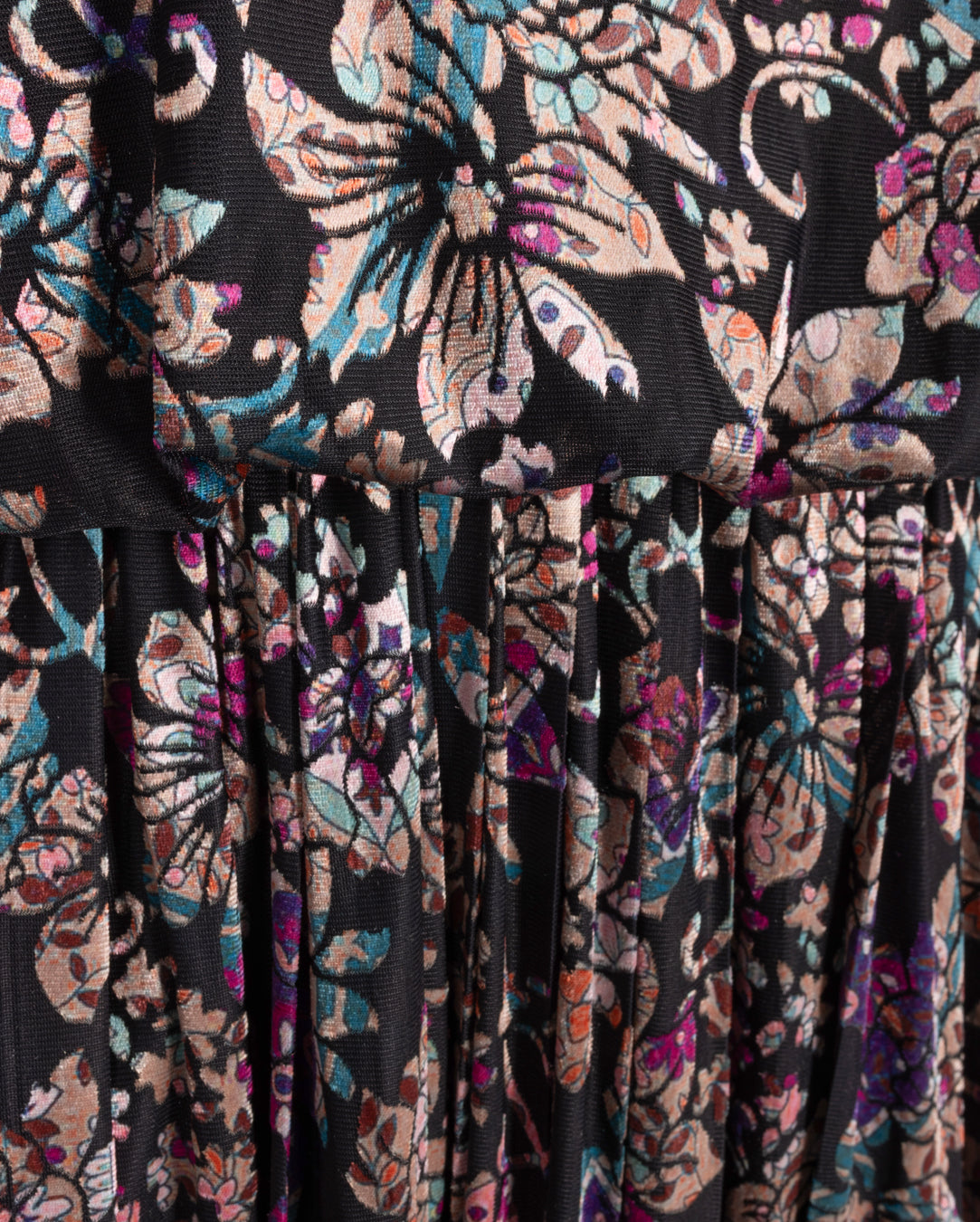 Mesh Velvet Detailed Dress