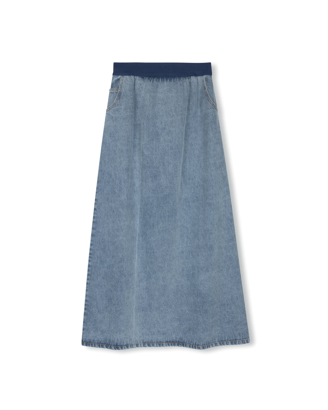 Denim Elastic Straight Skirt - Junees