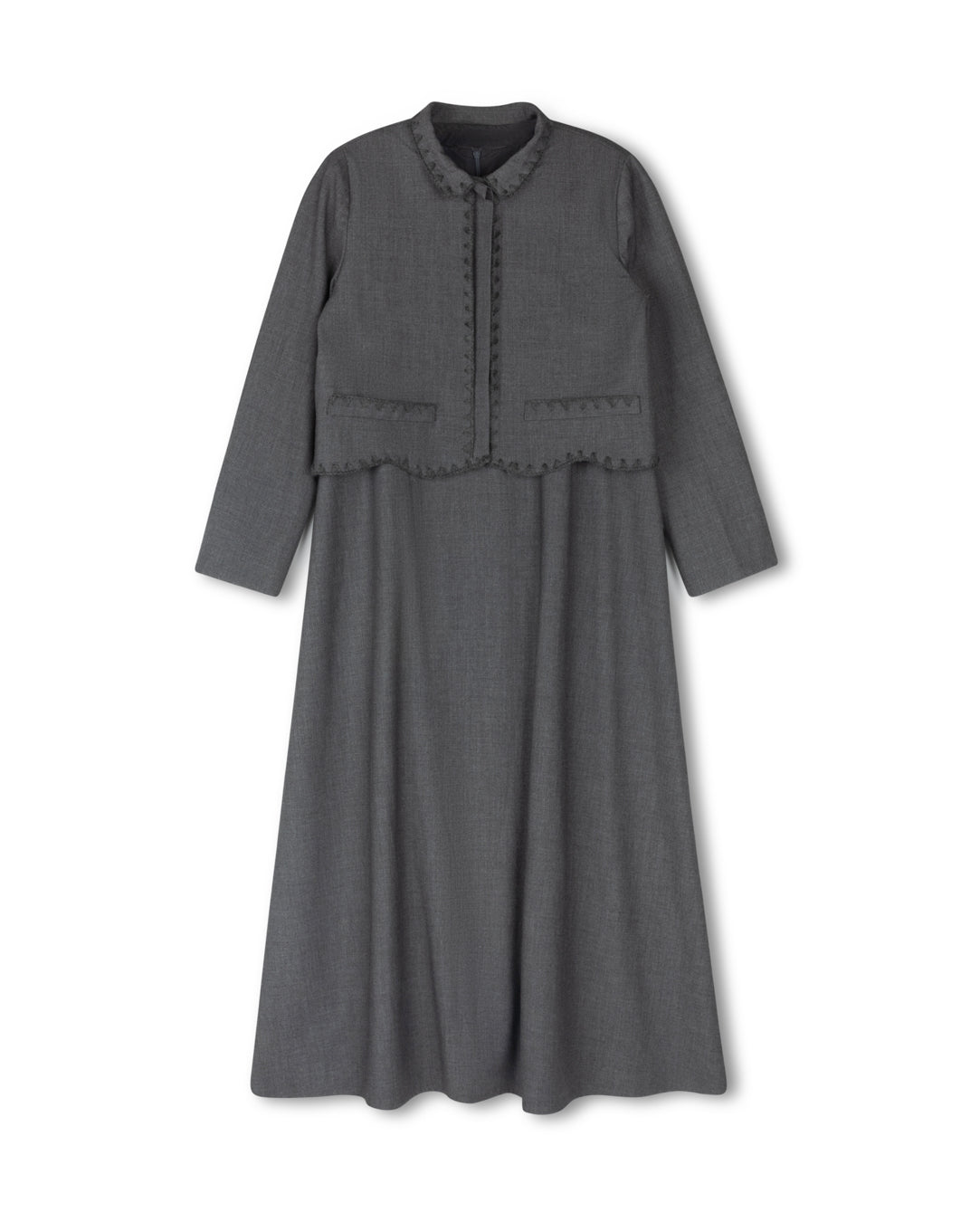 Wool Blazer And Slip Dress