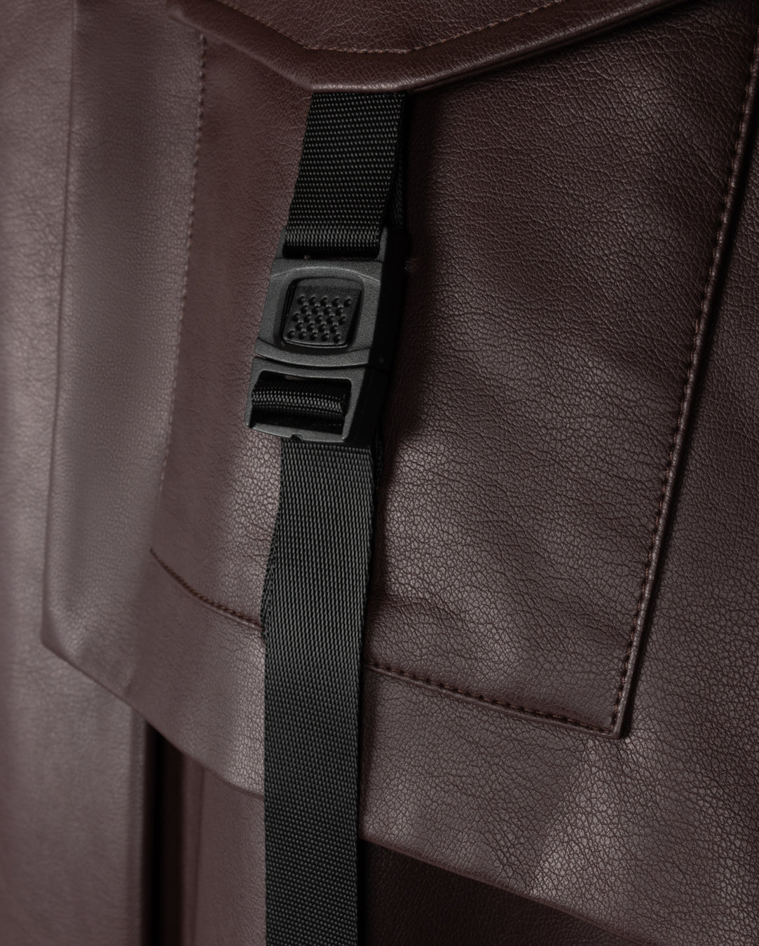 Buckle Leather Skirt