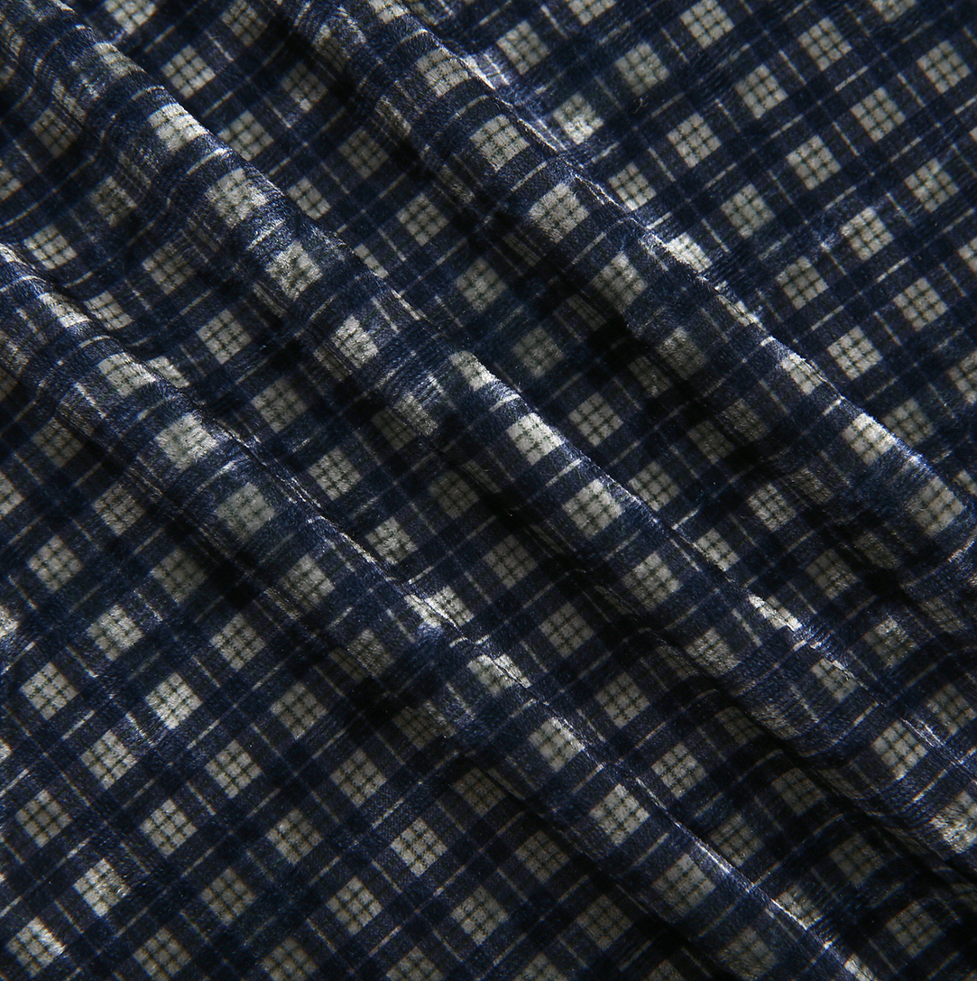 Velor Plaid Turtleneck