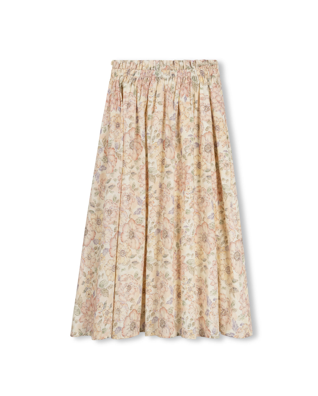 Floral Printed Gathered Waist Skirt - Junees