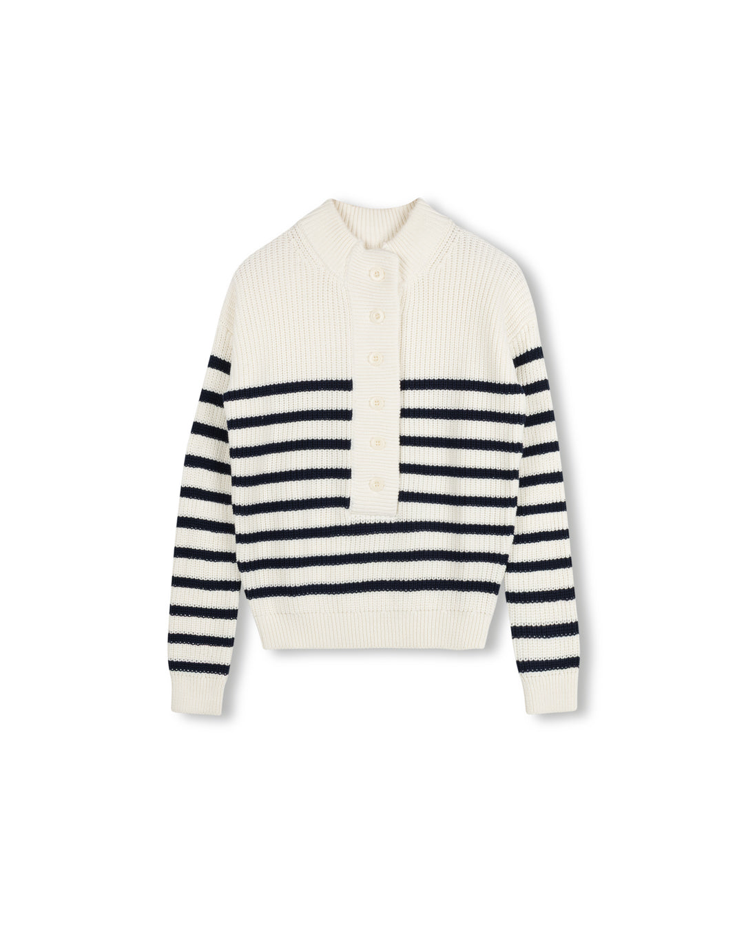 Stripe Cotton Sweater W-23370