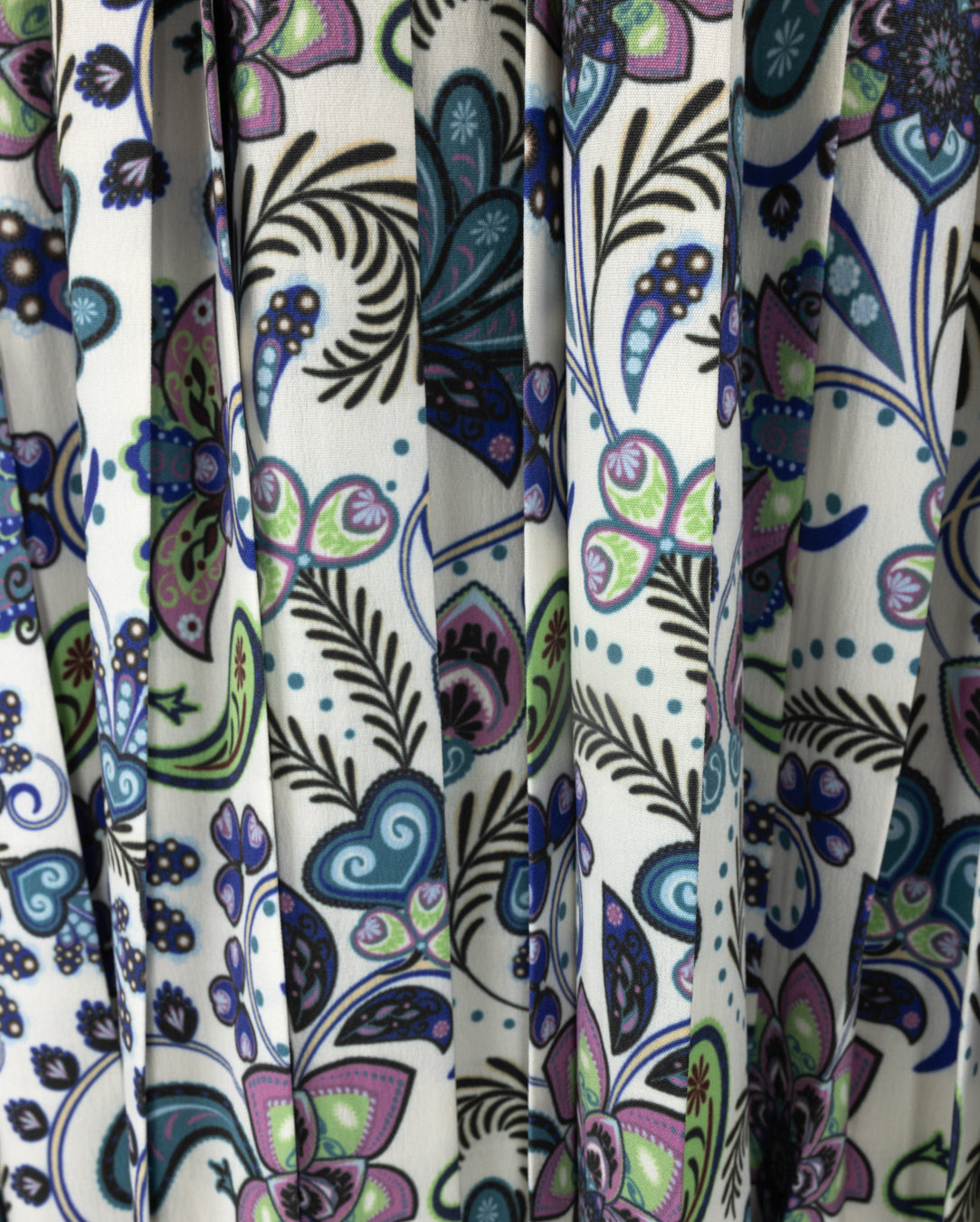 Paisley Printed Pleated Dress