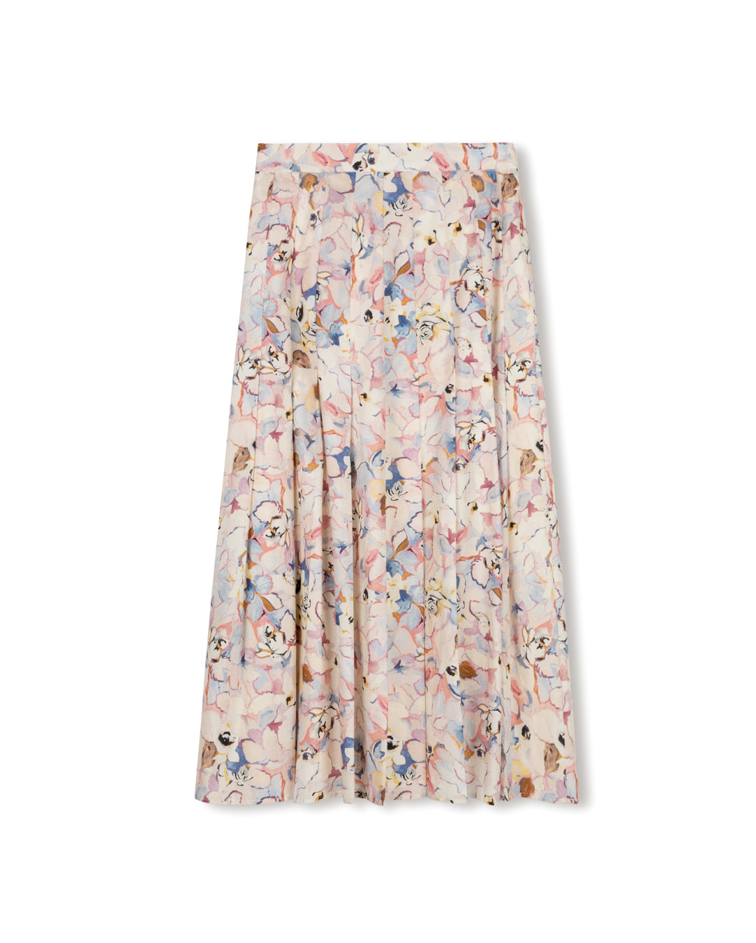 Len Floral Box Pleat Skirt