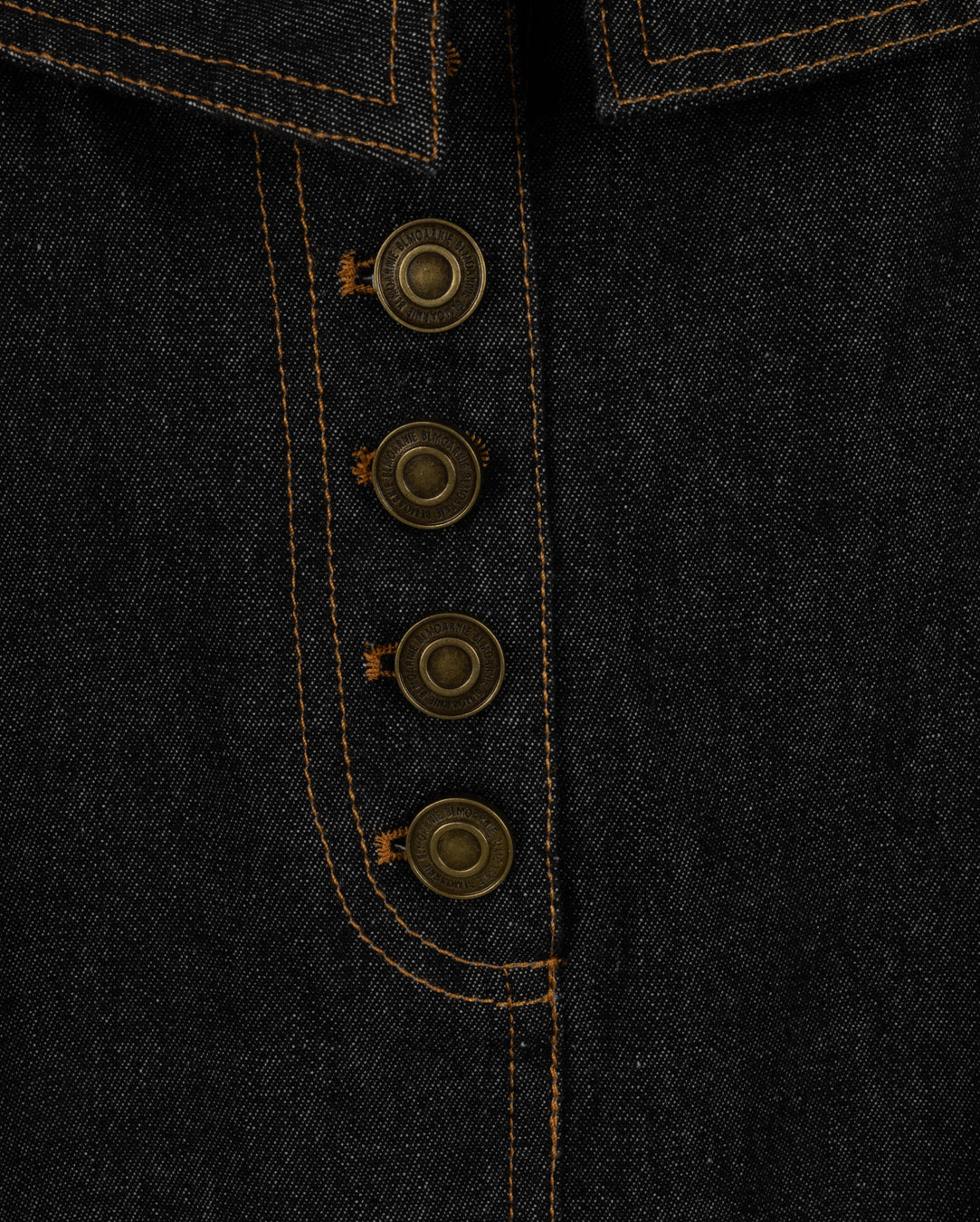 Foldover Straight Denim Skirt