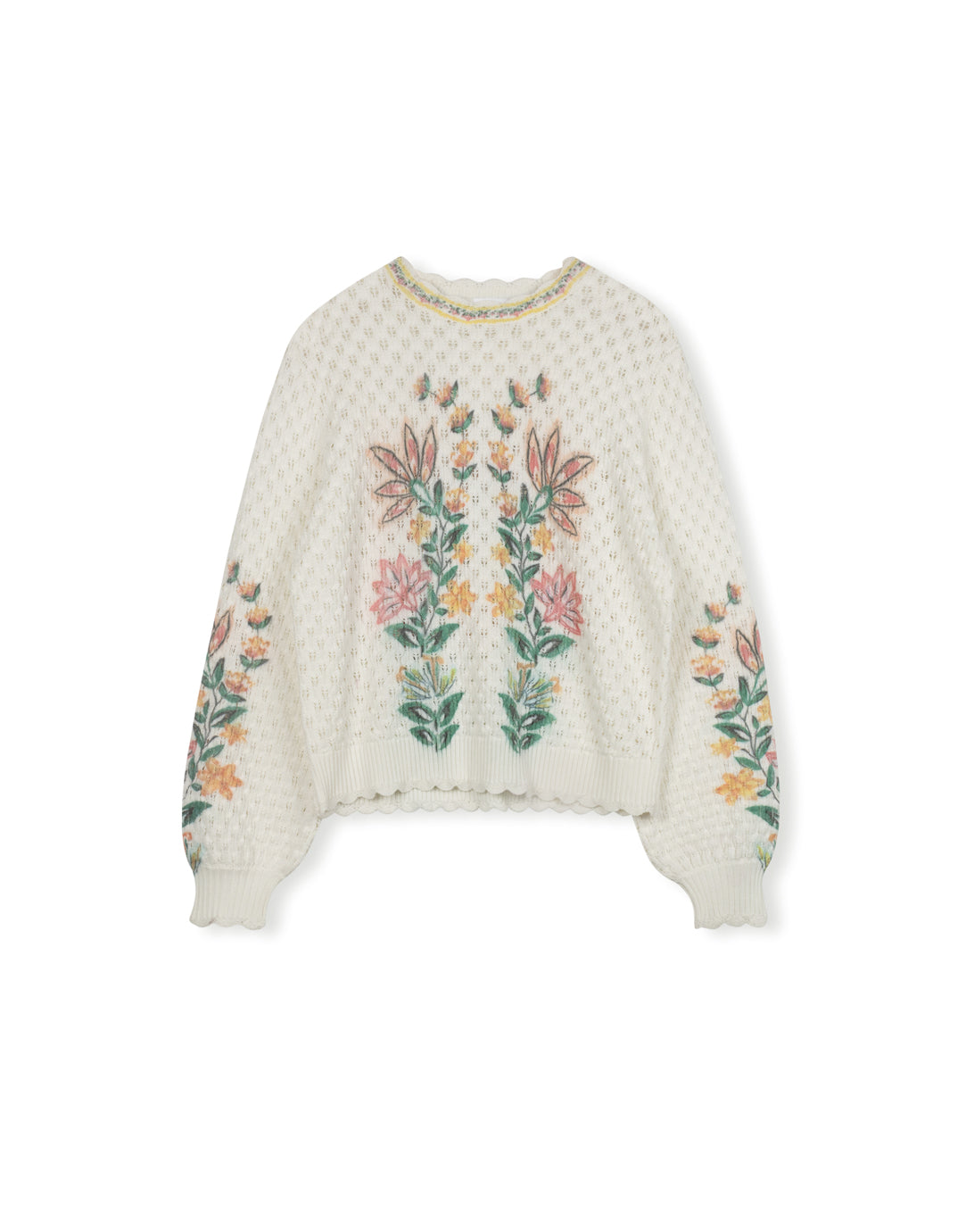 Crochet Floral Sweater