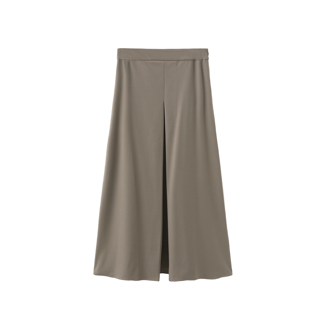 Front Kick Pleat Suit Skirt