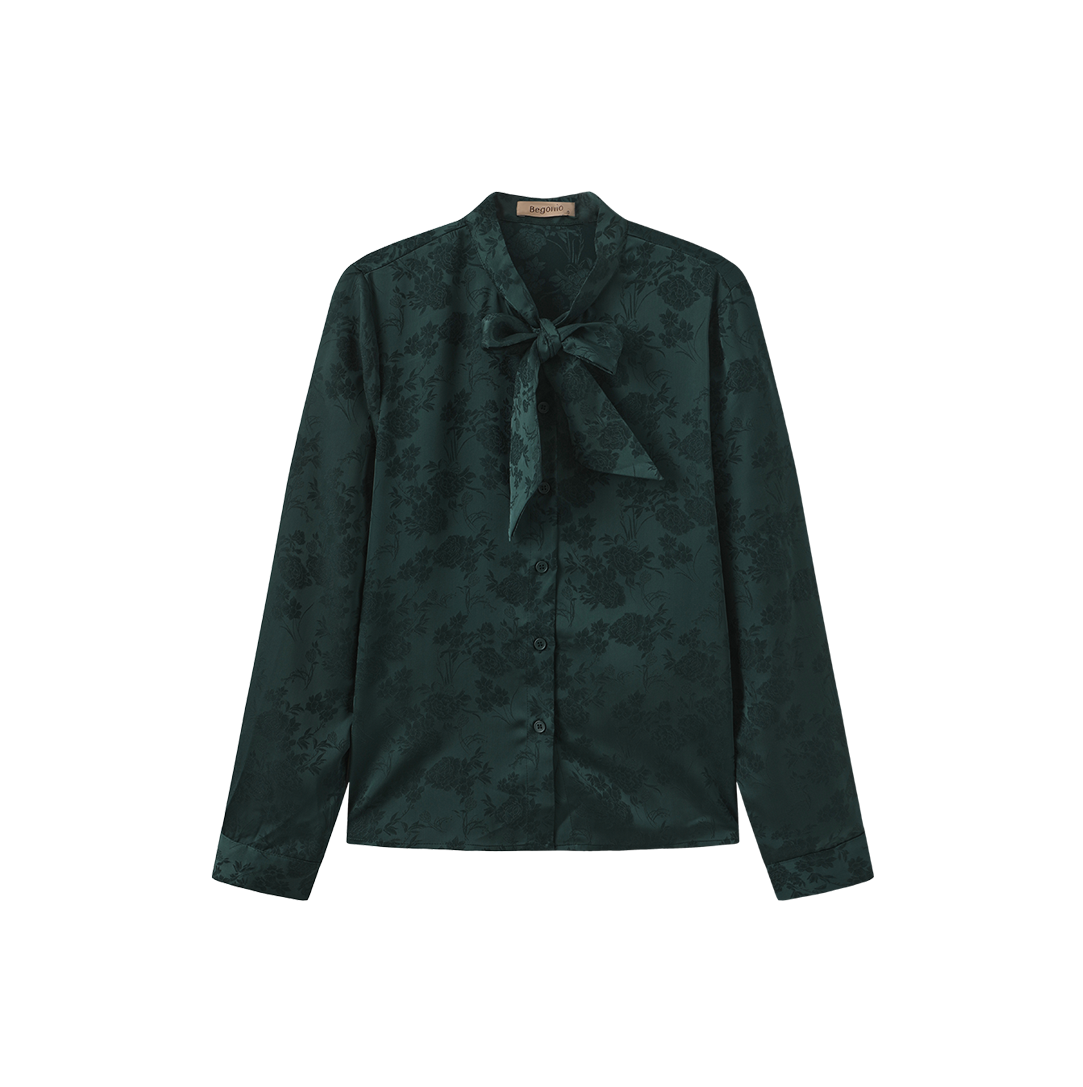Marc Floral Neck Tie Blouse