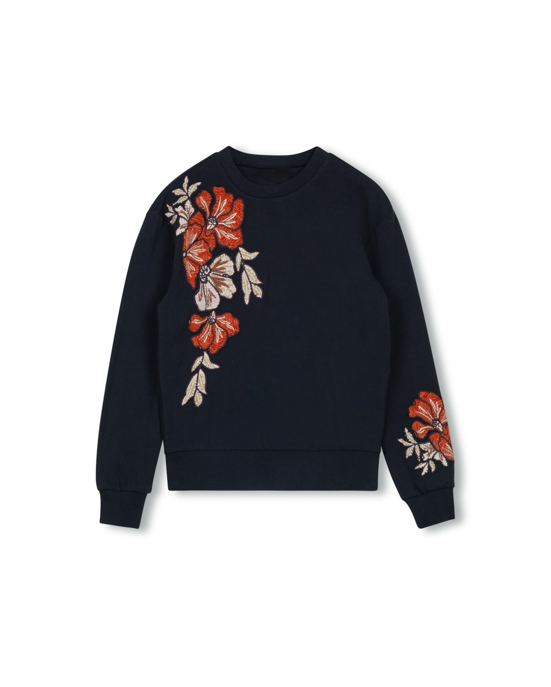 Flower Embroidered Sweatshirt