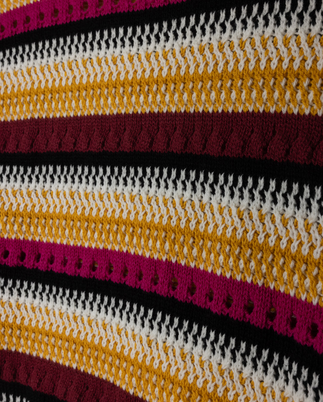 Crochet Colorful Stripe Sweater W-21849