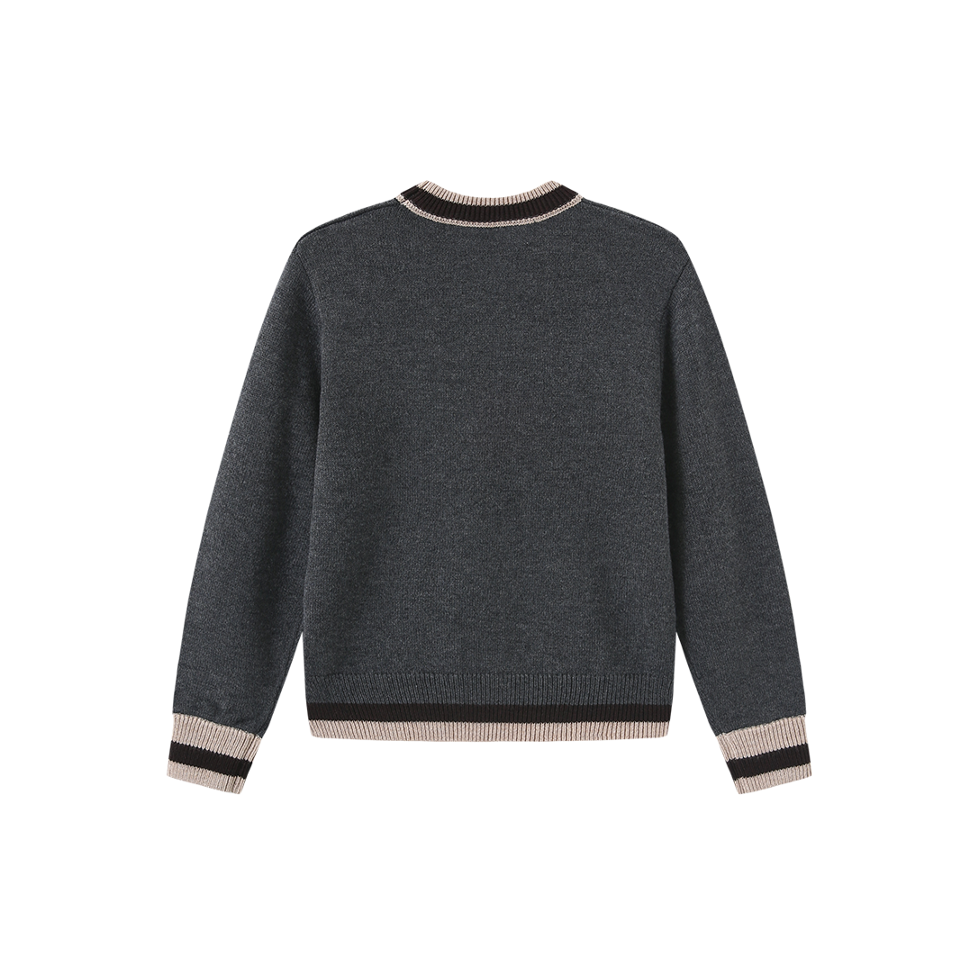 Striped Trim Sweater