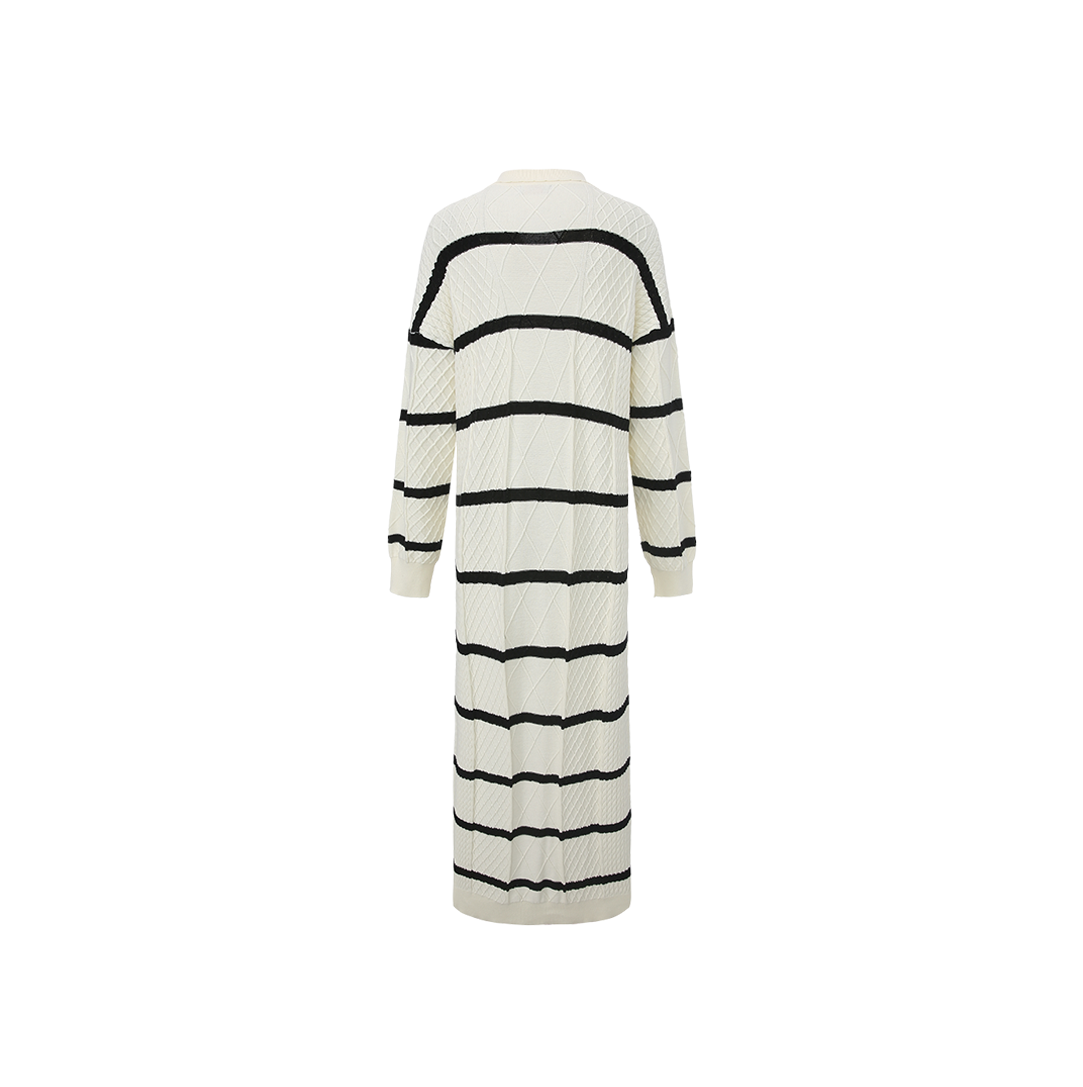 Stripe Knit Polo Dress