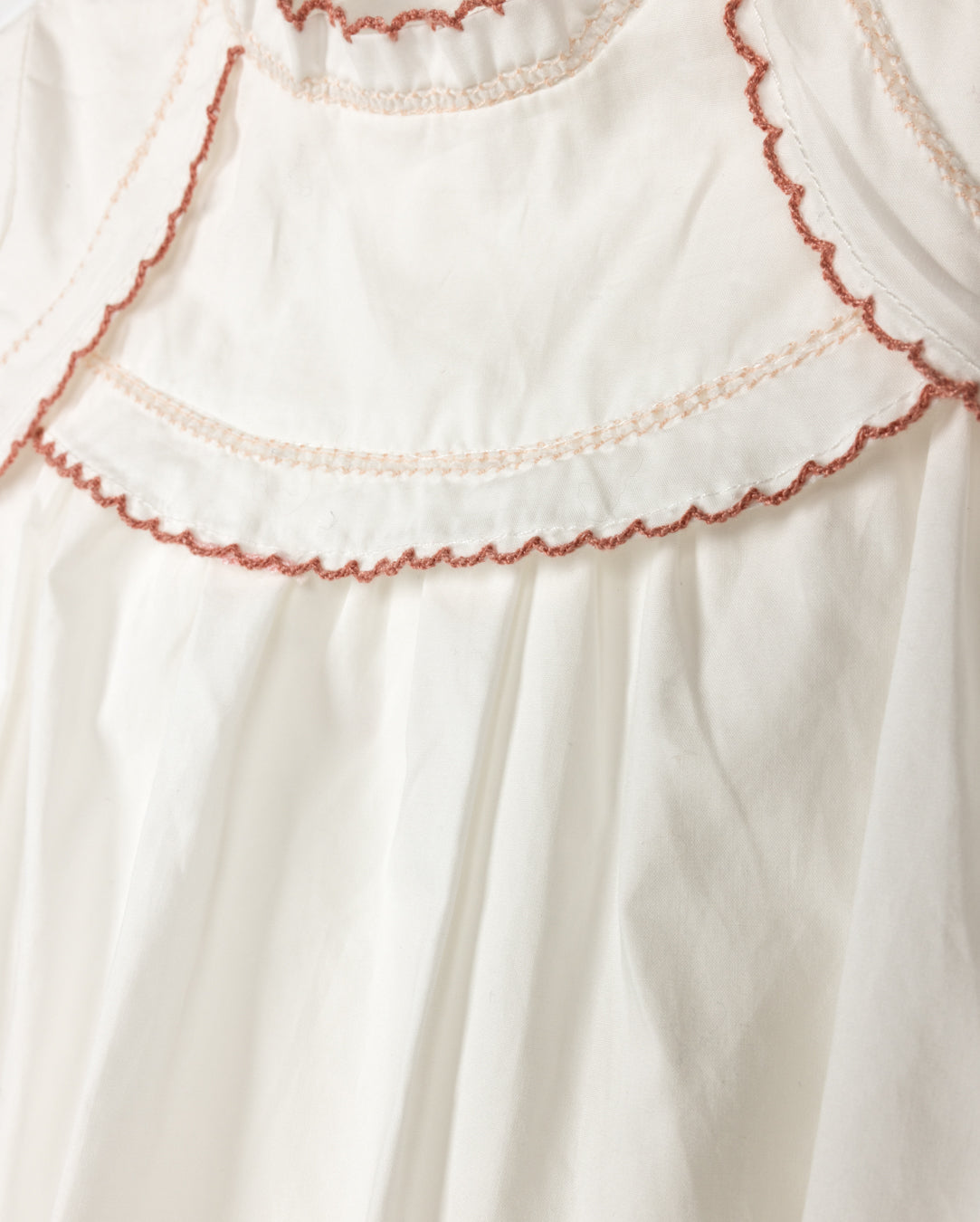 Tally Embroidered Scalloped Trimming Romper