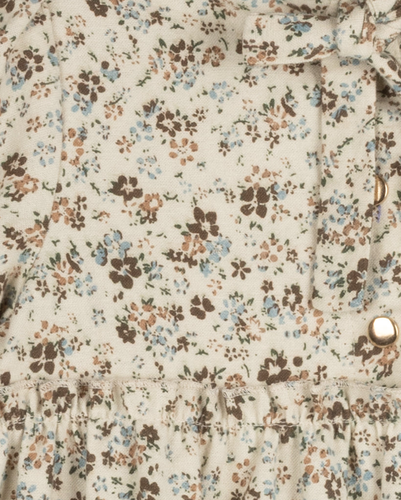 Rote Floral Print High Waisted Tiered Dress C-22107