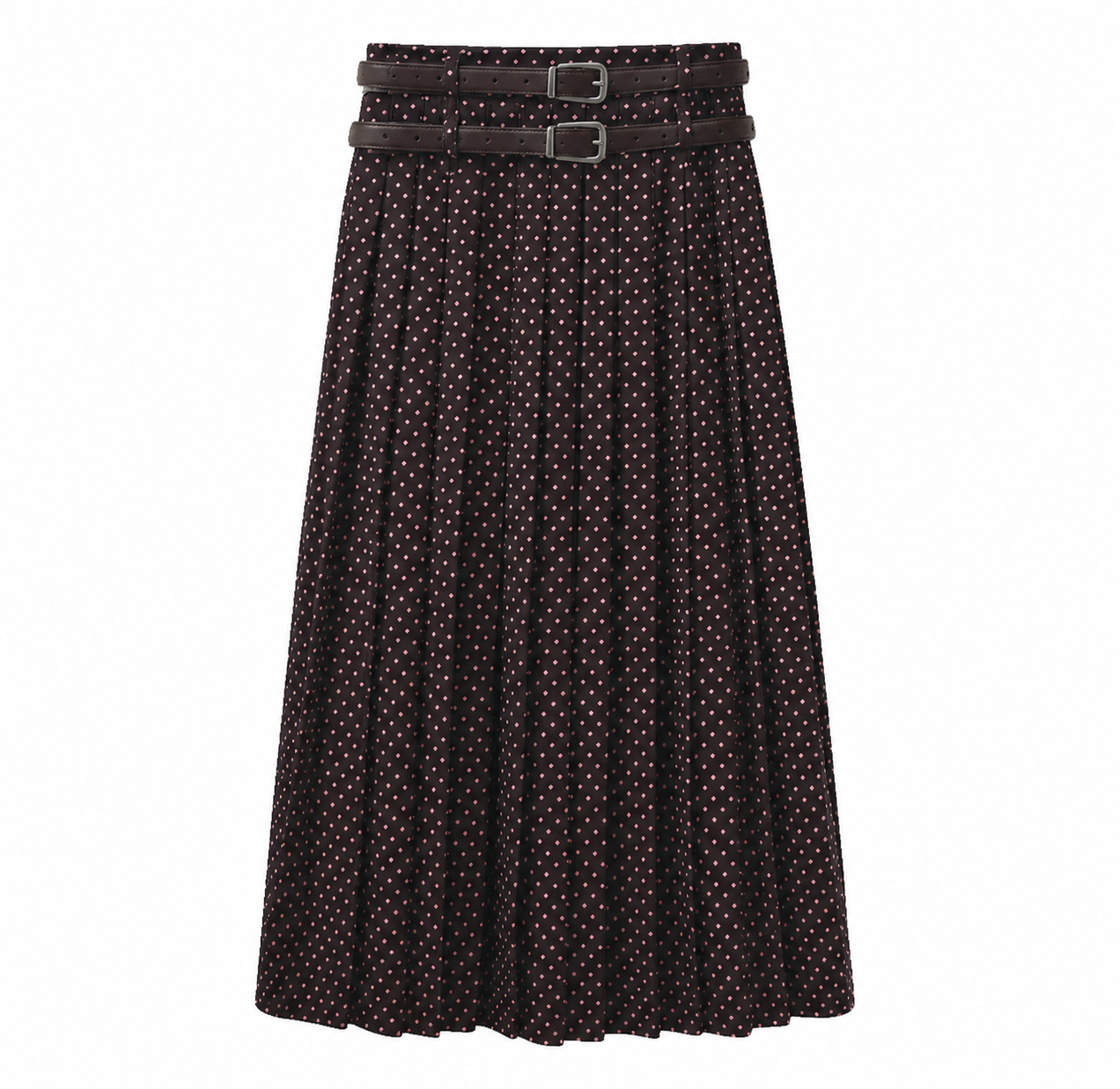 Harley Silk Print Pleat Skirt