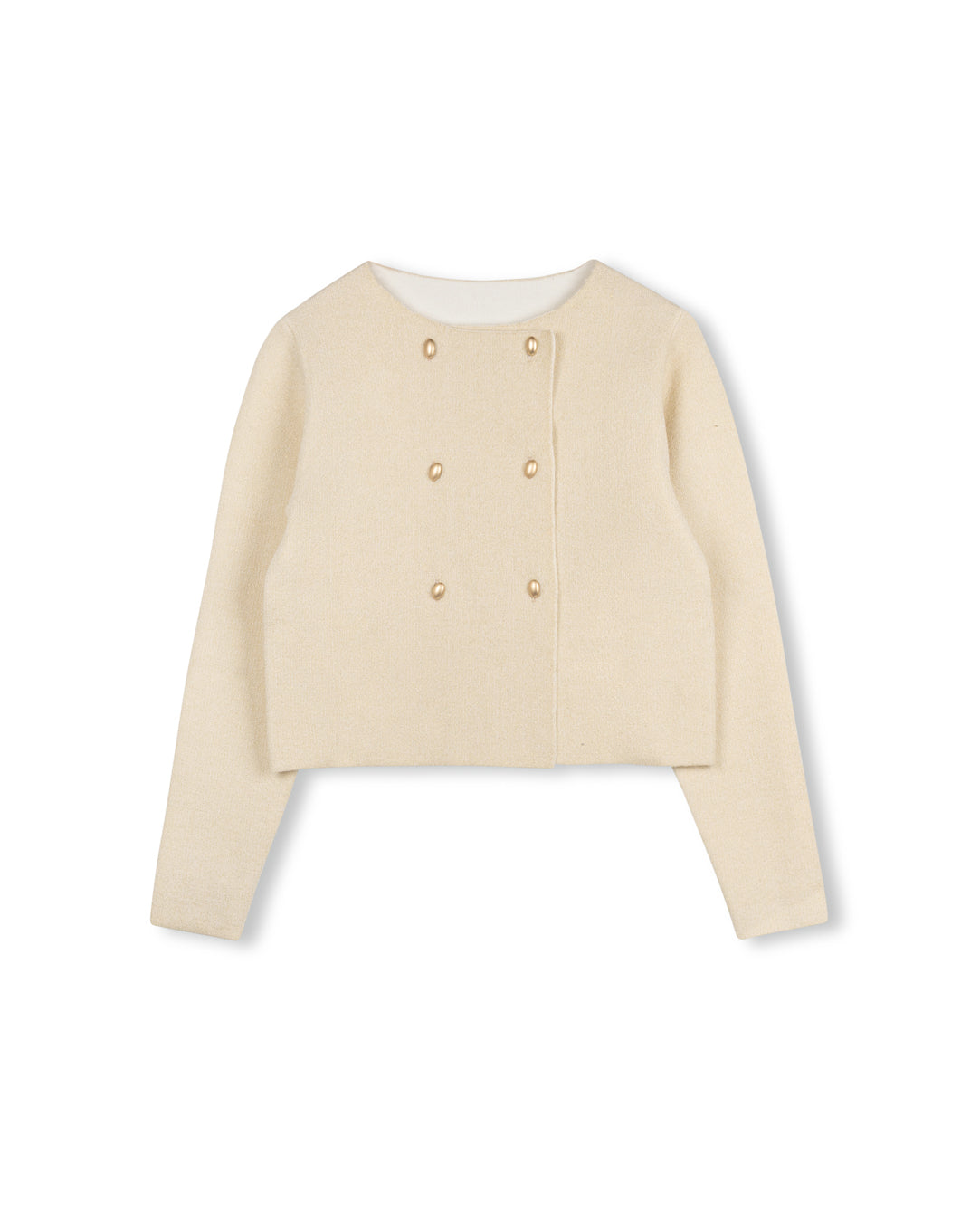 Metallic Knit Double Breasted Blazer