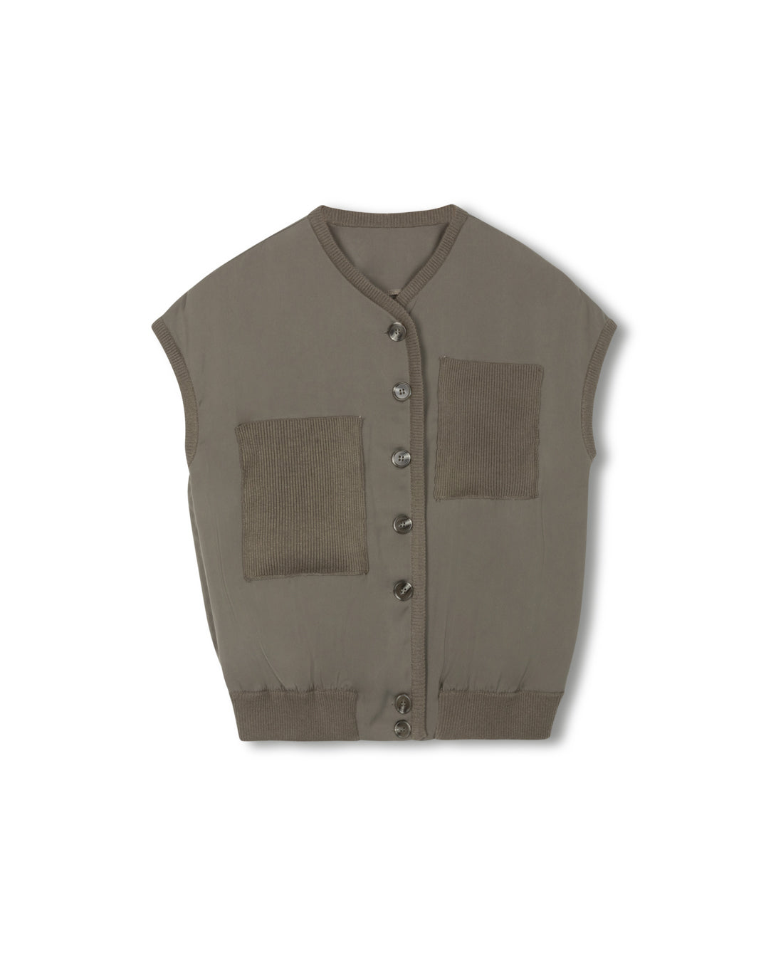 Loha Trimmed Knit Vest W-20854