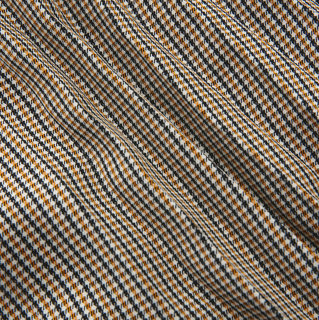Houndstooth Pleated Midi Dress