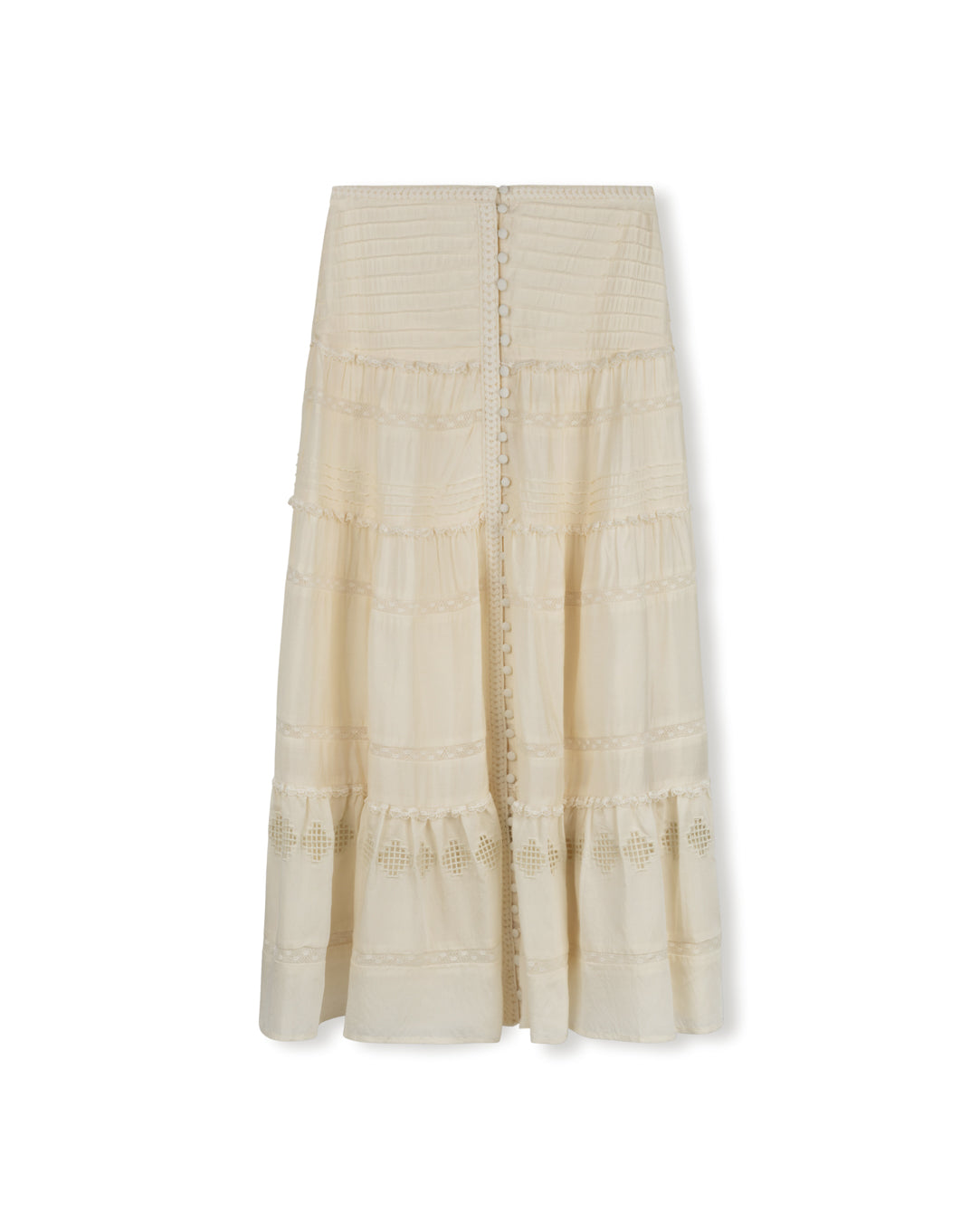 Clemson Tiered Lace Cutout Skirt