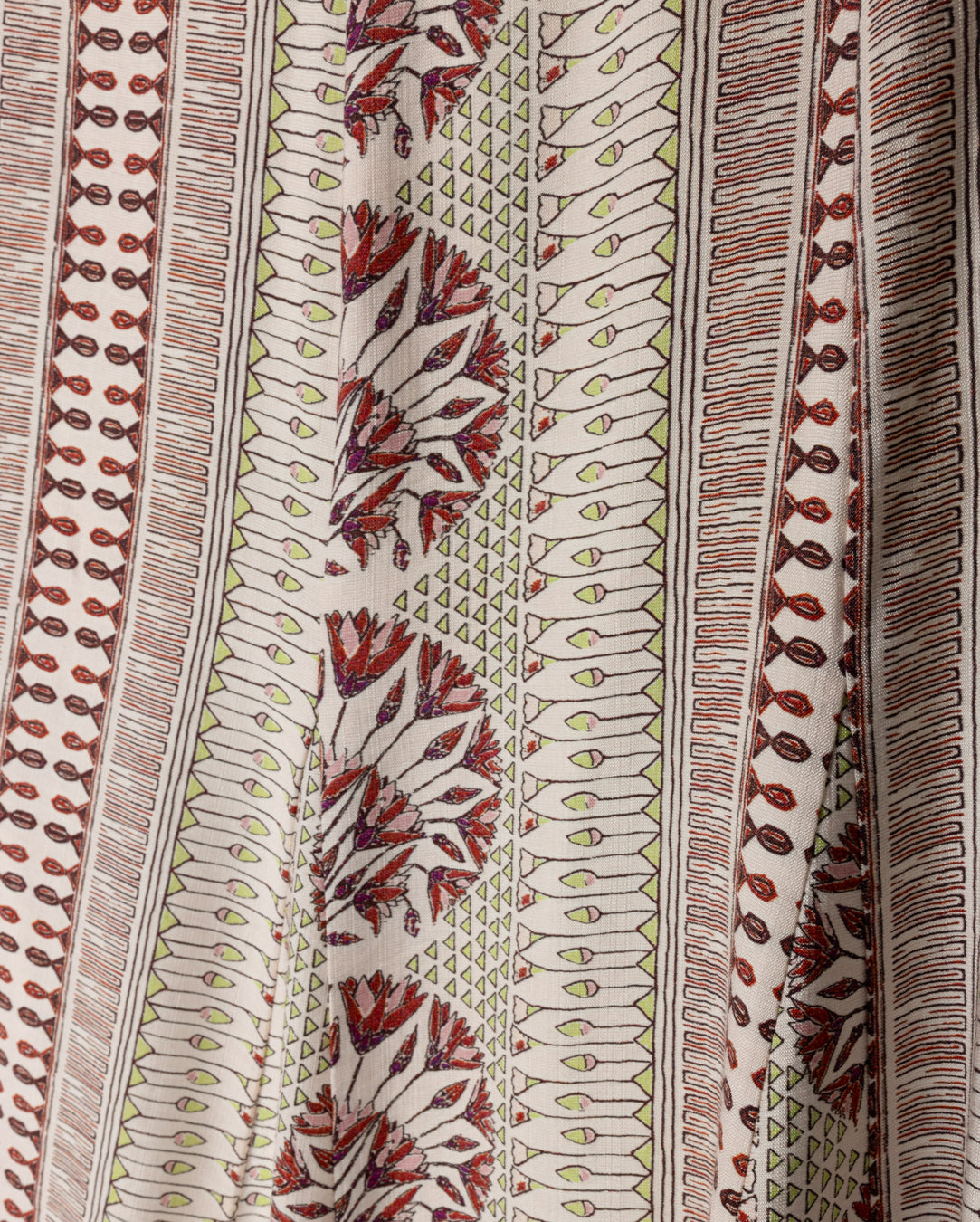 Printed Pleated Midi Skirt - Junees