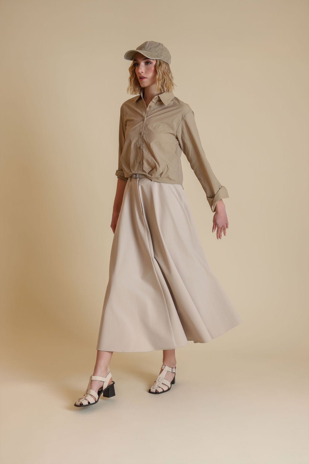 Front Fly Circle Skirt